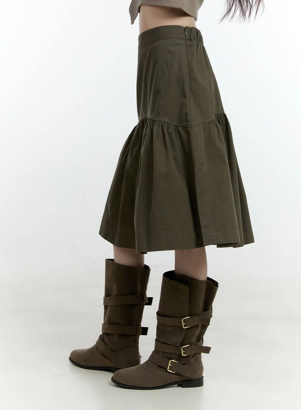 Flare Shirring Midi Skirt CF506 - Image 6