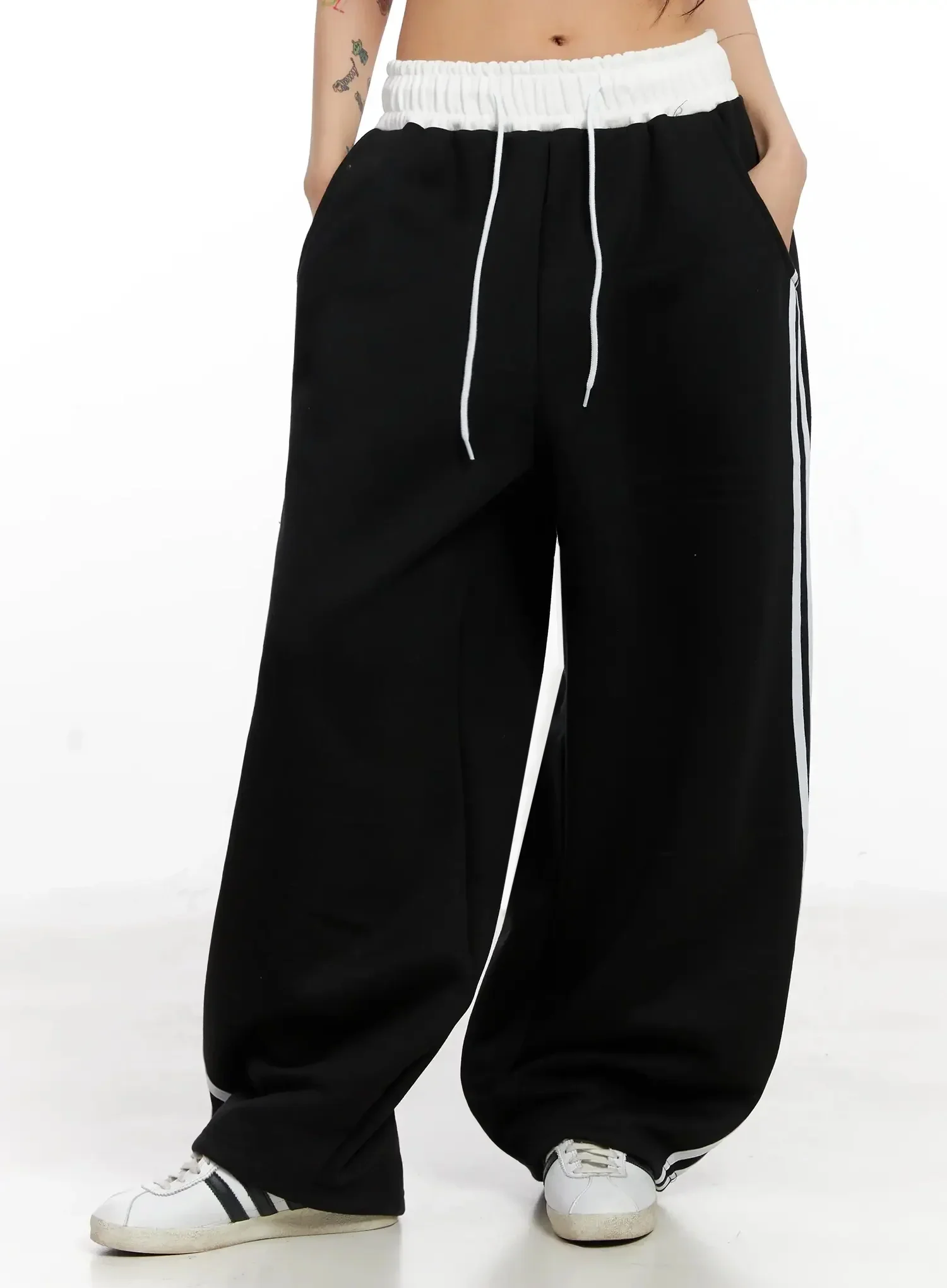 Fleece Baggy Drawstring Sweatpants IN528 - Image 6