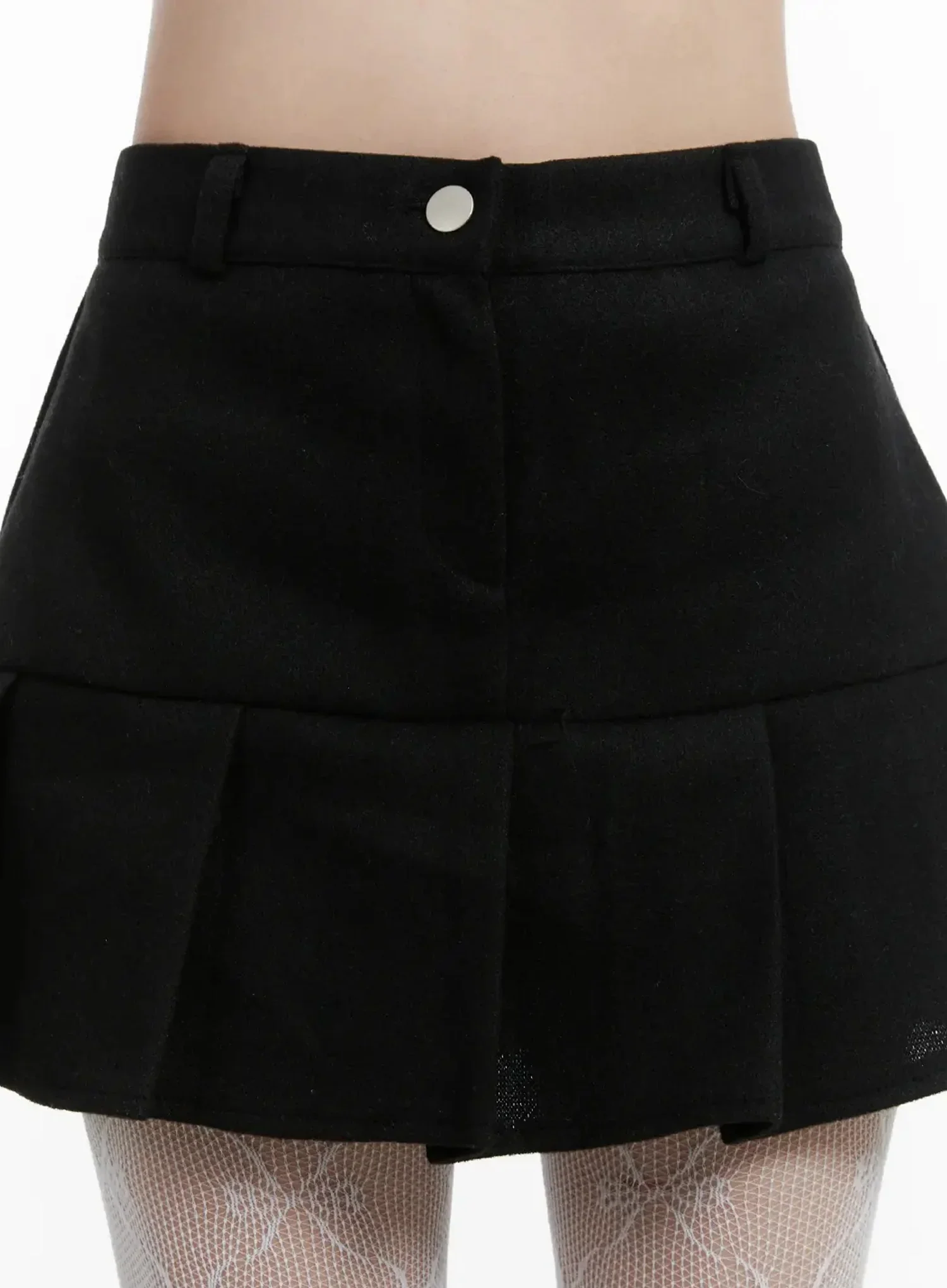 Fleece Pleated Mini Skirt IJ516 - Image 4