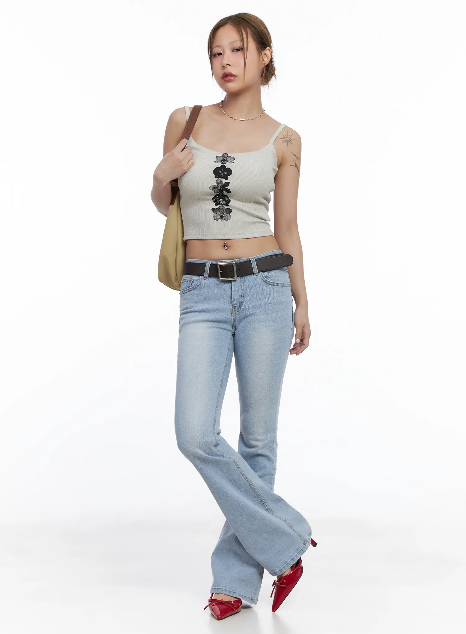 Floral Graphic Ribbed Tank Top CL510 - Image 9