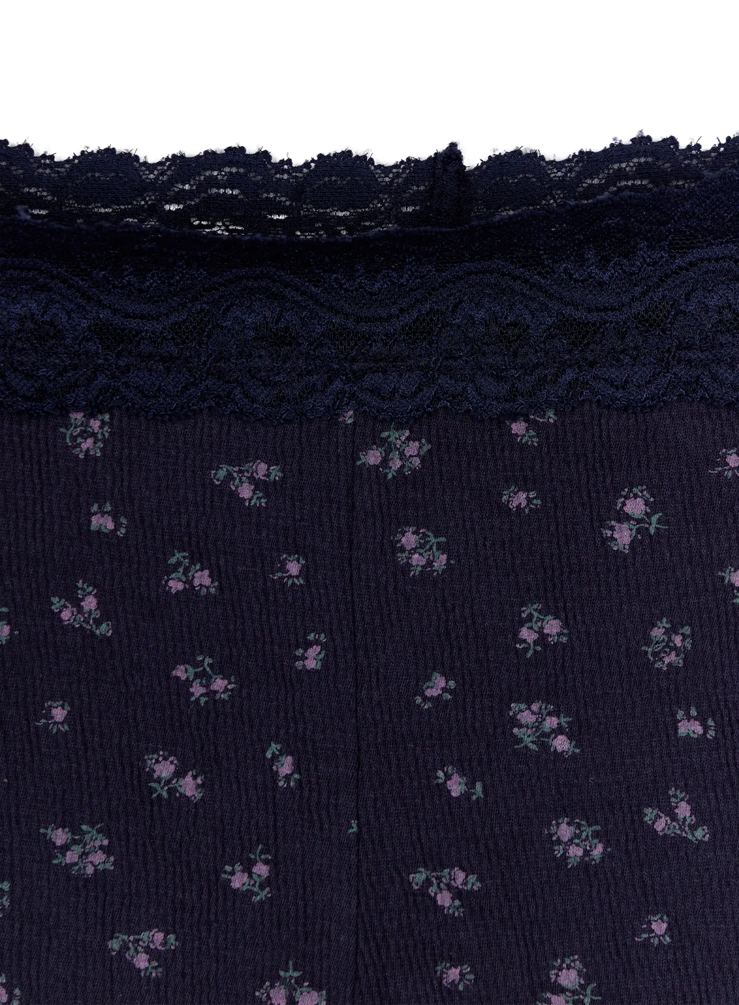 Floral Lace Trim Micro Shorts CA520 - Image 11