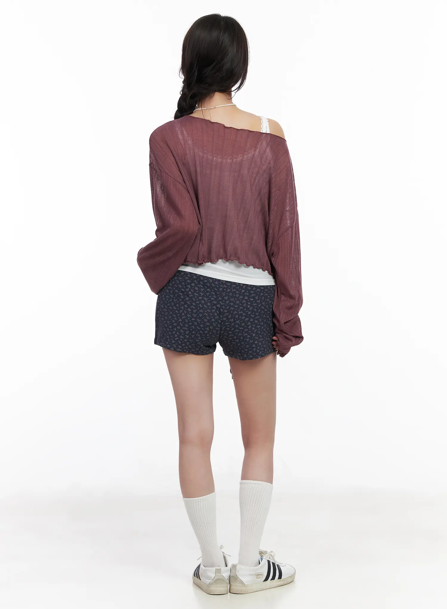 Floral Print Banded Shorts CM527 - Image 6