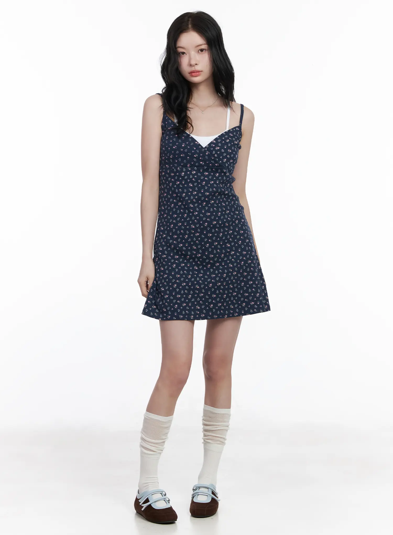 Floral V-Neck Mini Dress CA509 - Image 10