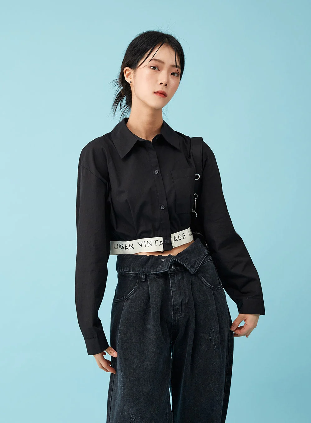 Four Buttoned Open Black Jeans CU8 - Image 15