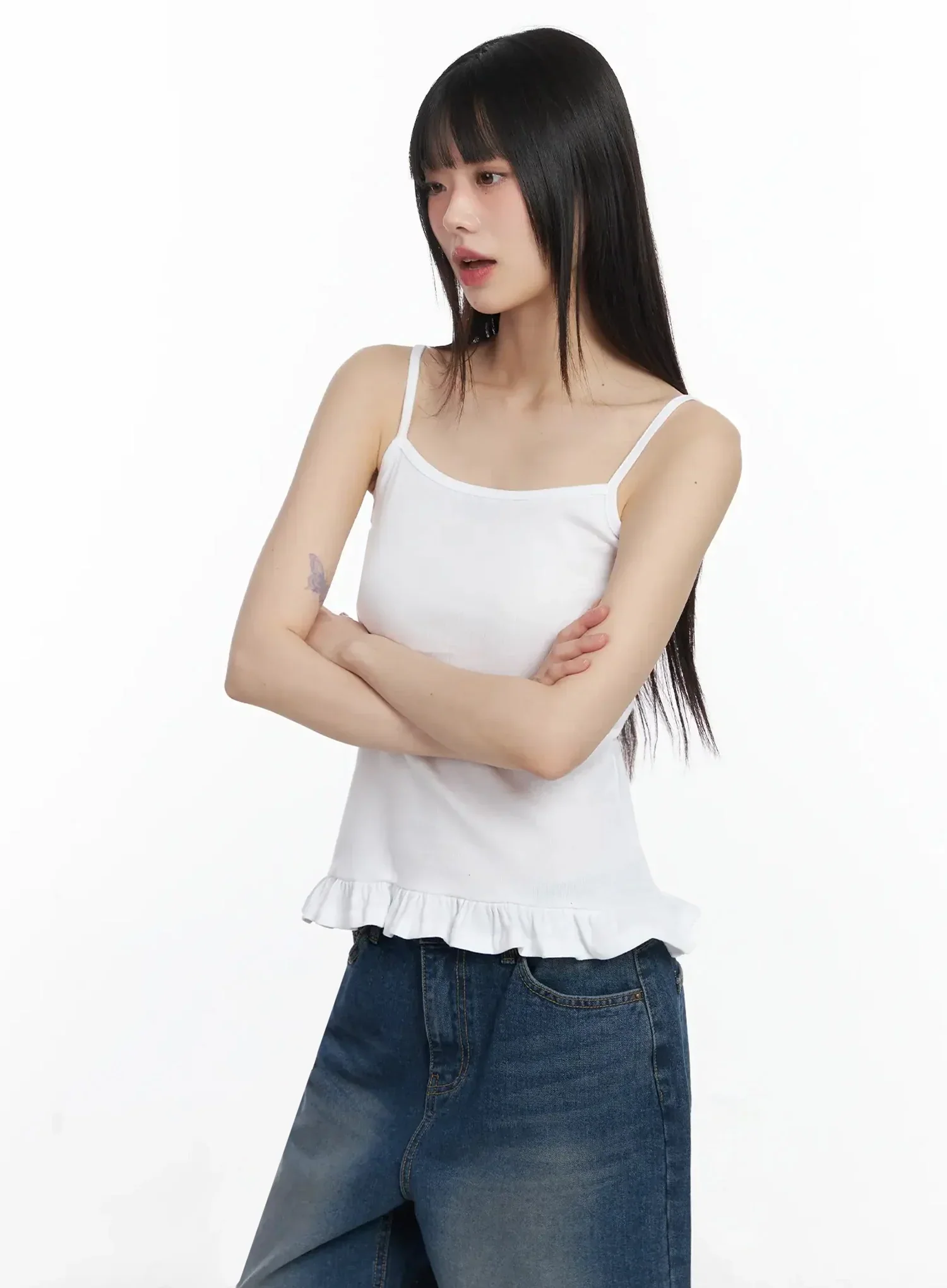 Frill Hem Cami Top F517 - Image 3