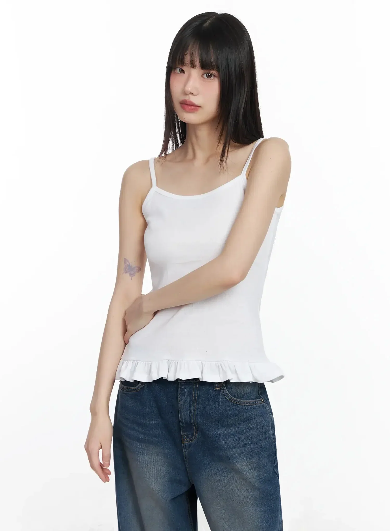 Frill Hem Cami Top F517 - Image 7