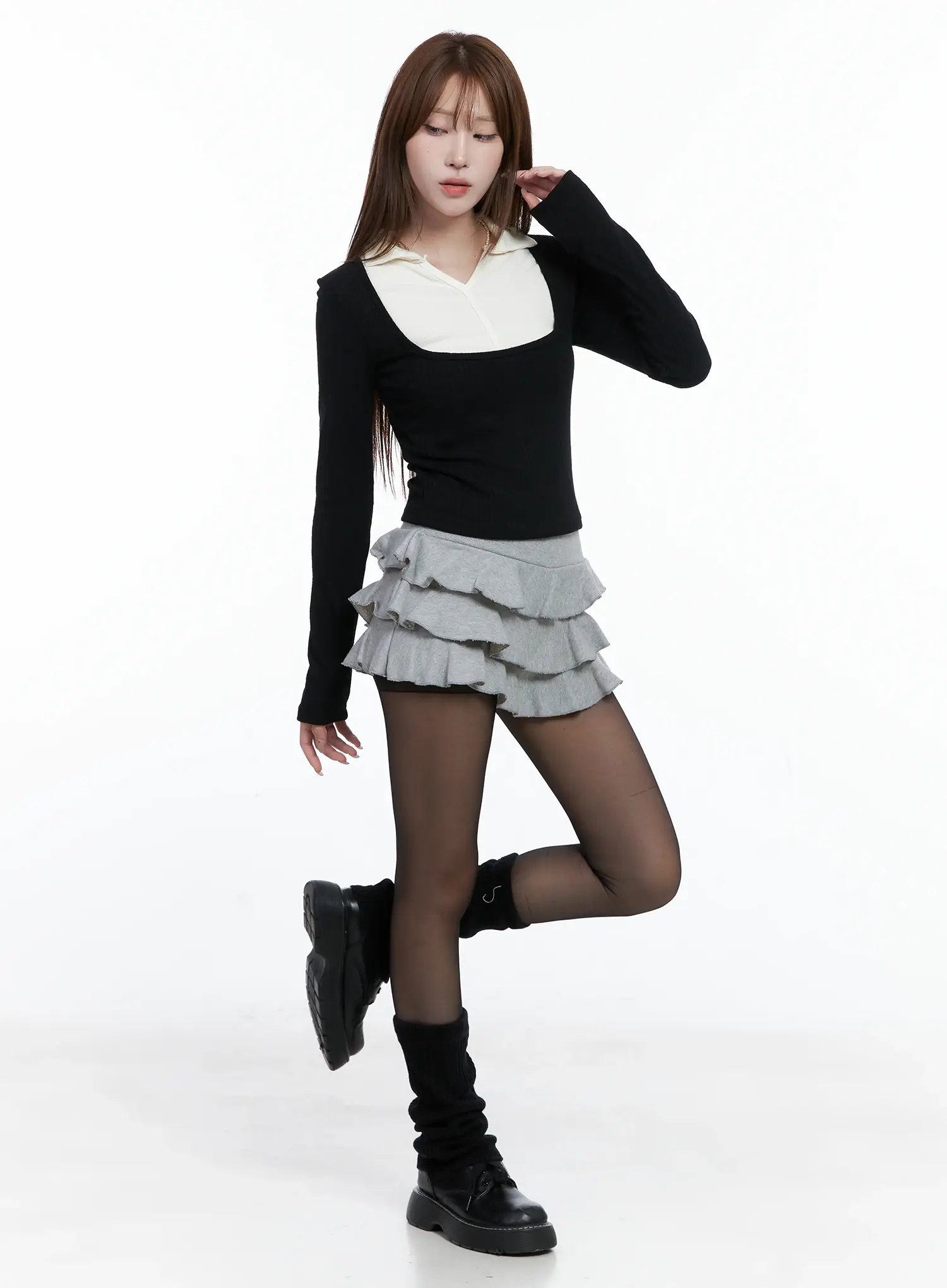 Frill Layered Mini Skirt CS501 - Image 3