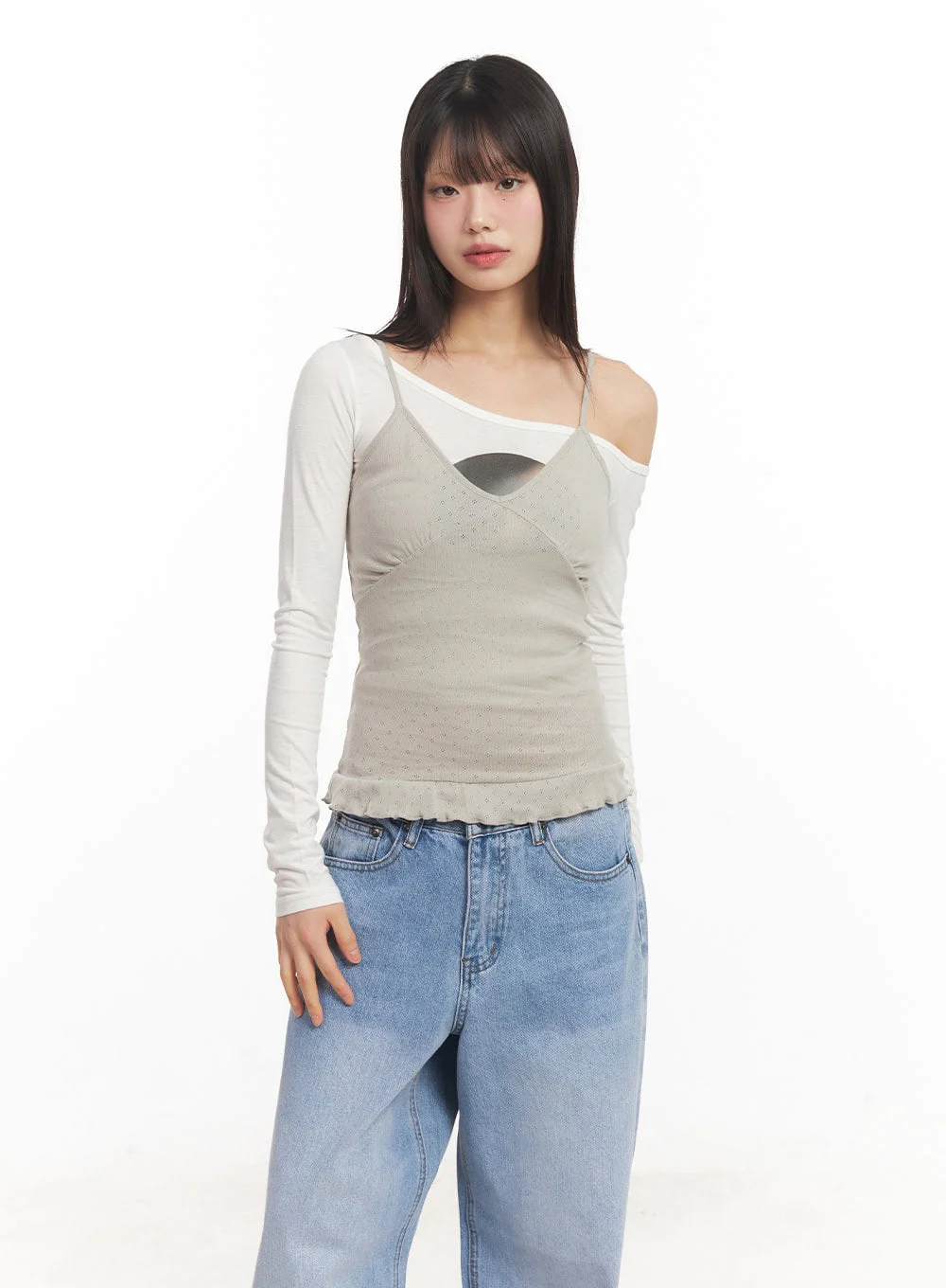Frill-Trim Cami Top CA523 - Image 11