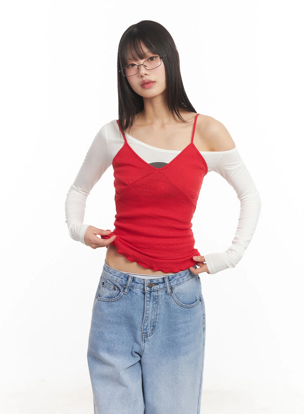Frill-Trim Cami Top CA523 - Image 2