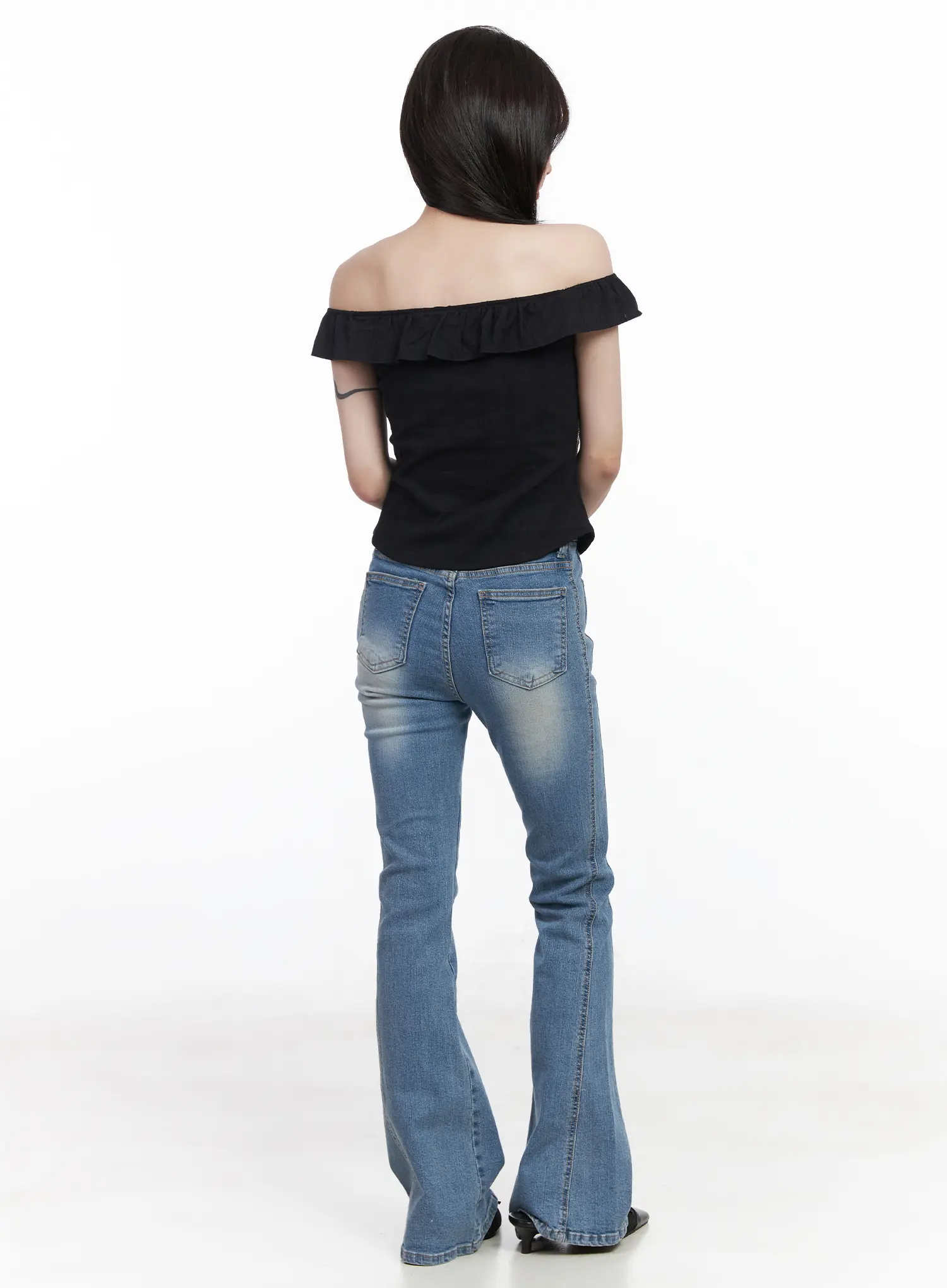 Frilled Off-Shoulder Blouse CF523 - Image 5