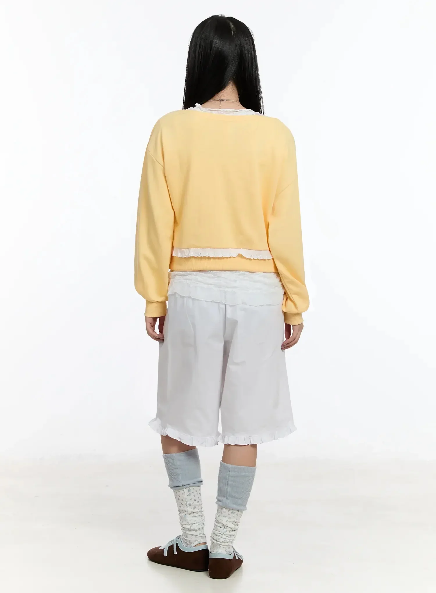 Frilled Wrap Sweatshirt IM509 - Image 11