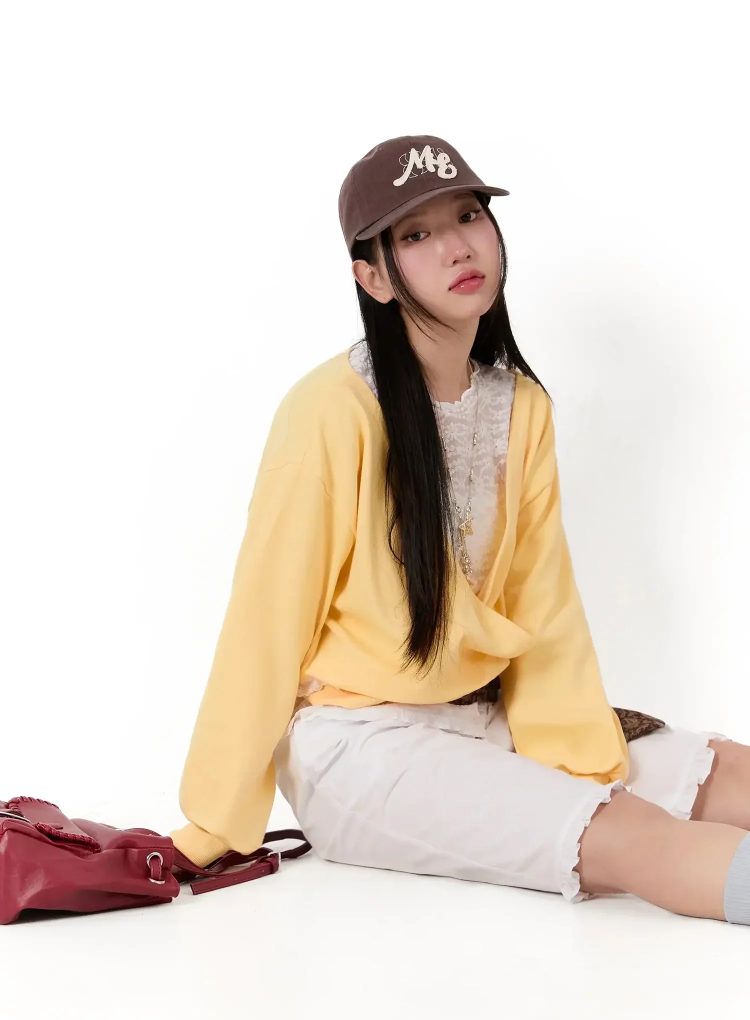 Frilled Wrap Sweatshirt IM509 - Image 13