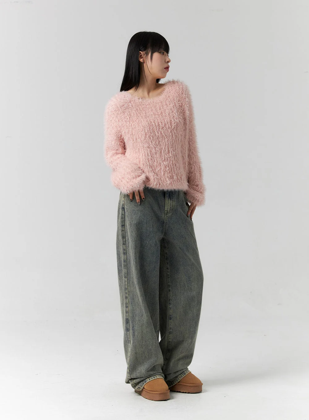 Fuzzy Knit Sweater CS313 - Image 4
