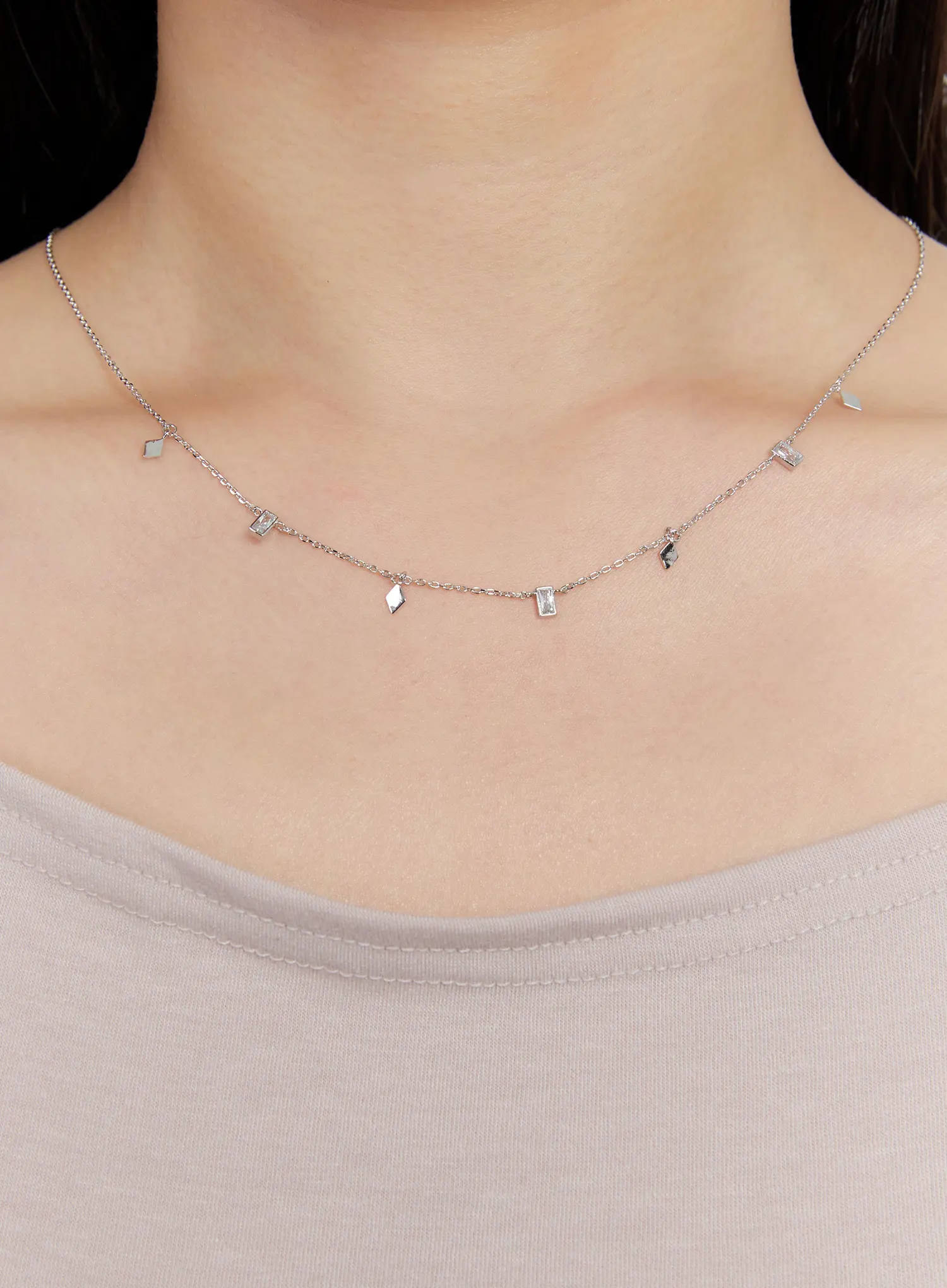 Geometric Drop Necklace IS517