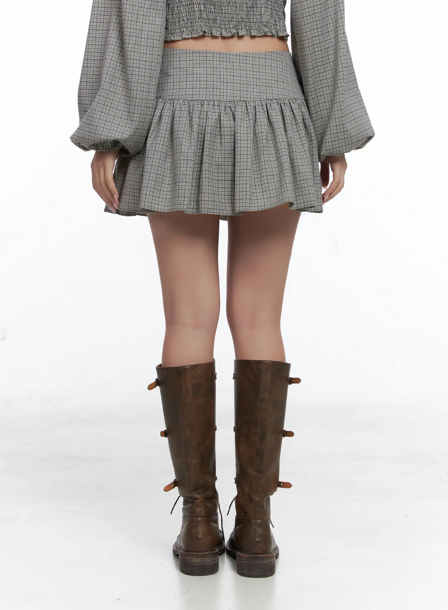 Gingham Flounce Mini Skirt CS503 - Image 6