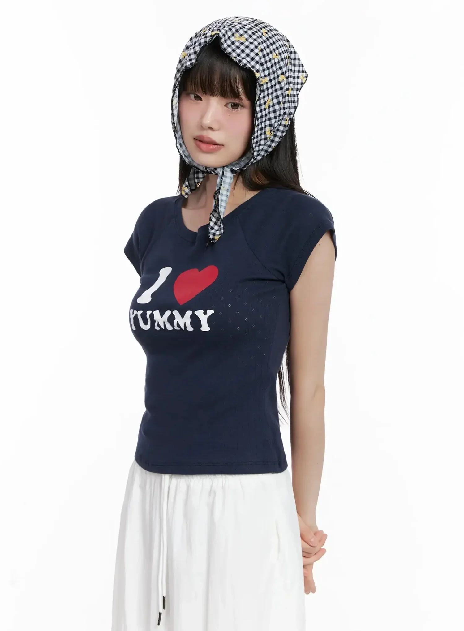 Gingham Ribbon Hair Scarf IL528 - Image 2