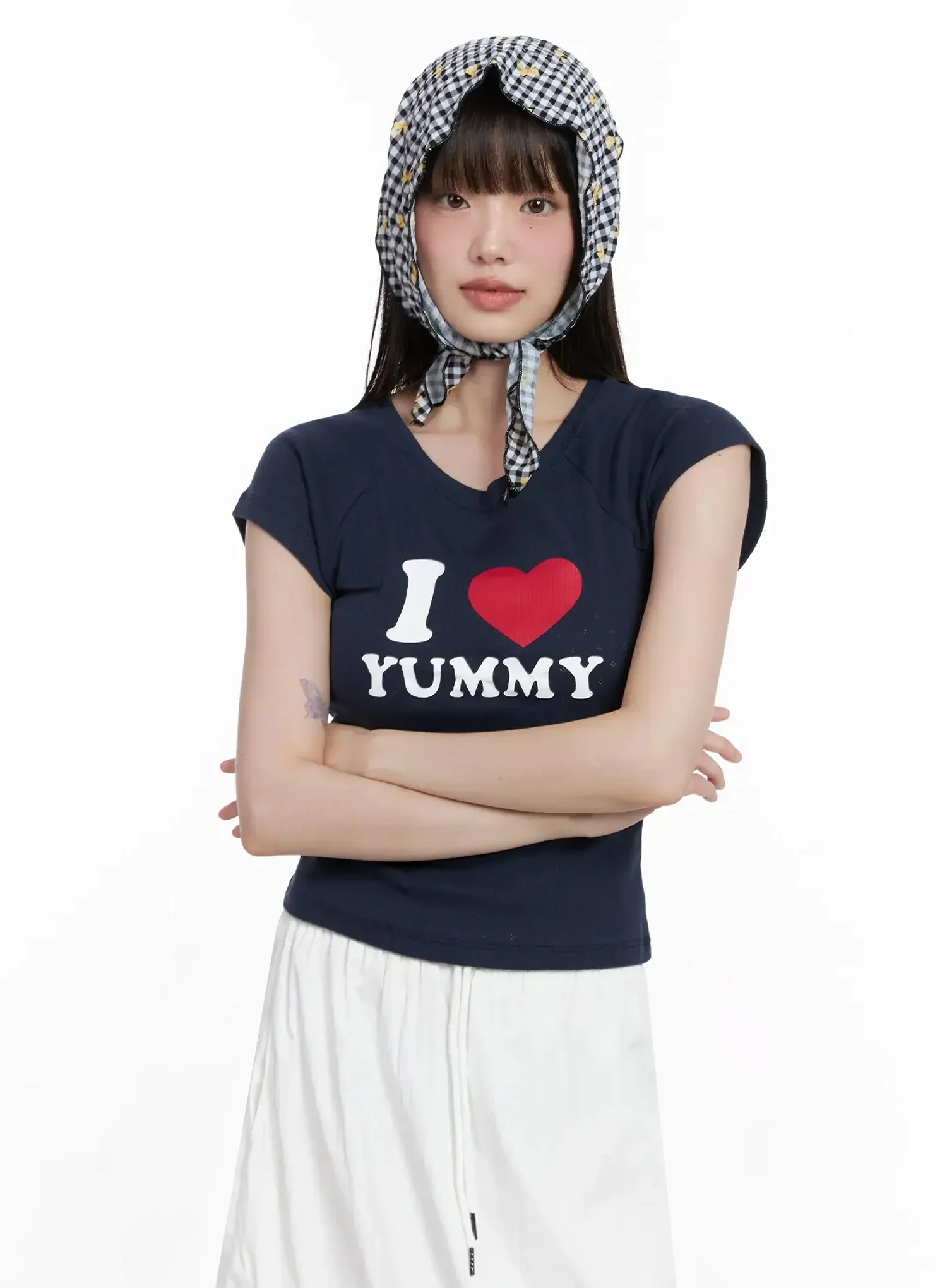 Gingham Ribbon Hair Scarf IL528 - Image 5