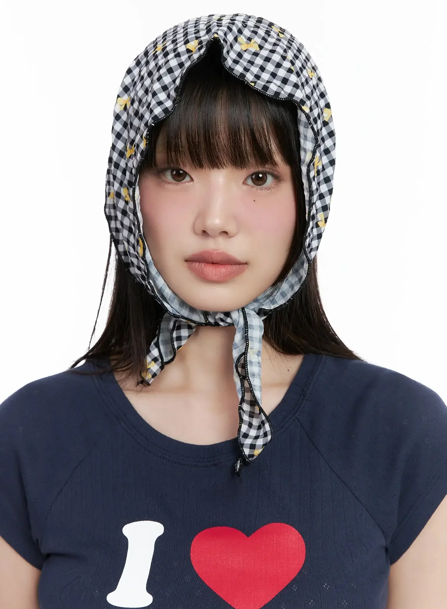 Gingham Ribbon Hair Scarf IL528 - Image 9