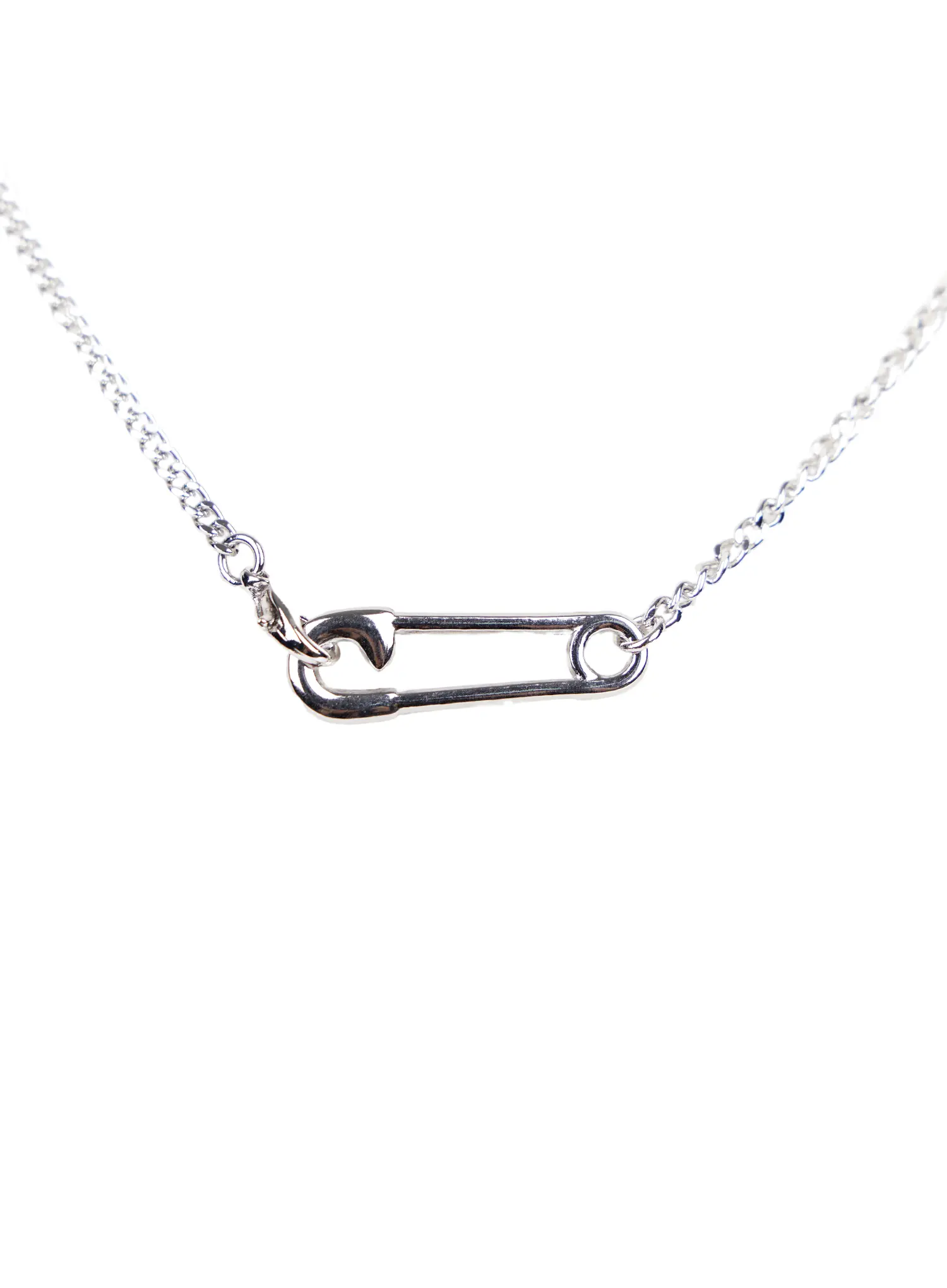 Gothic Double Cross Safety Pin Necklace CA527 - Image 4