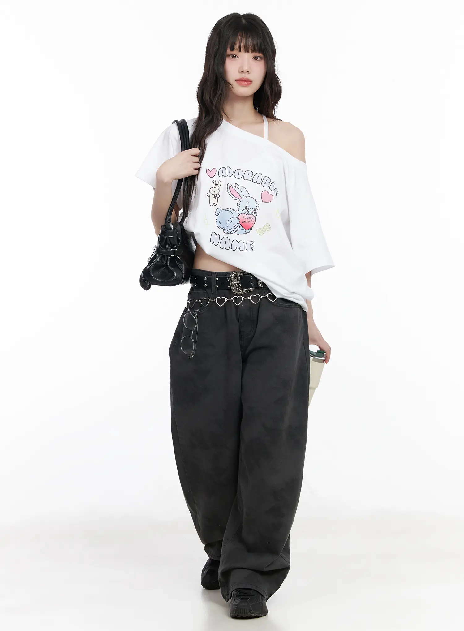 Graphic Bunny Off-Shoulder Top CM526 - Image 3