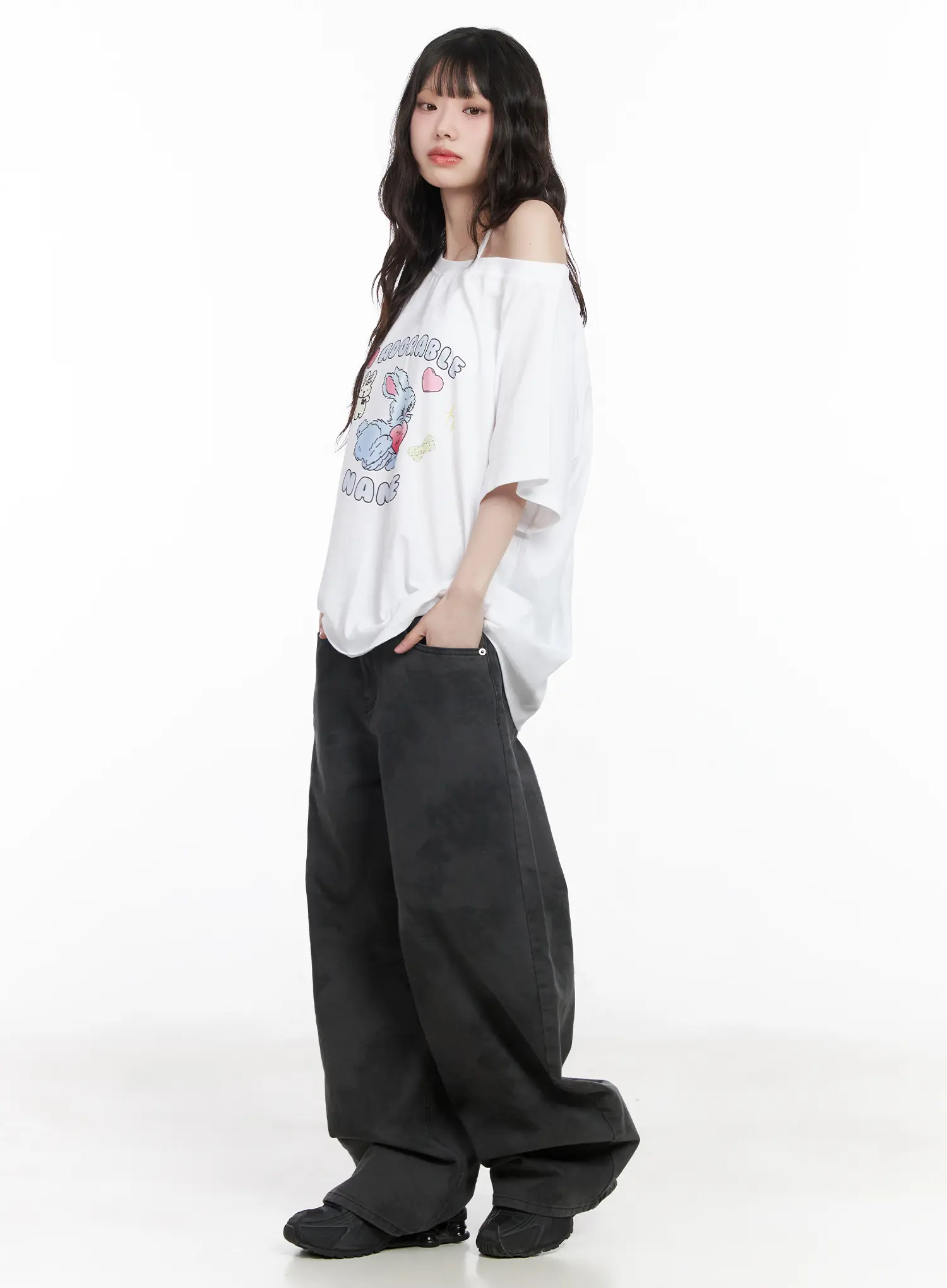Graphic Bunny Off-Shoulder Top CM526 - Image 7