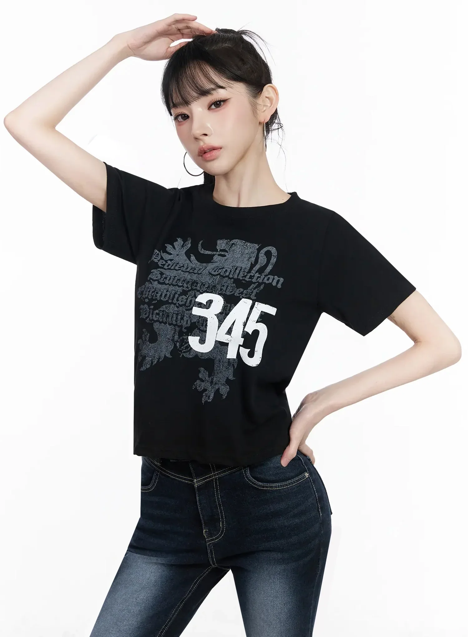 Graphic Crop Tee IY511 - Image 15