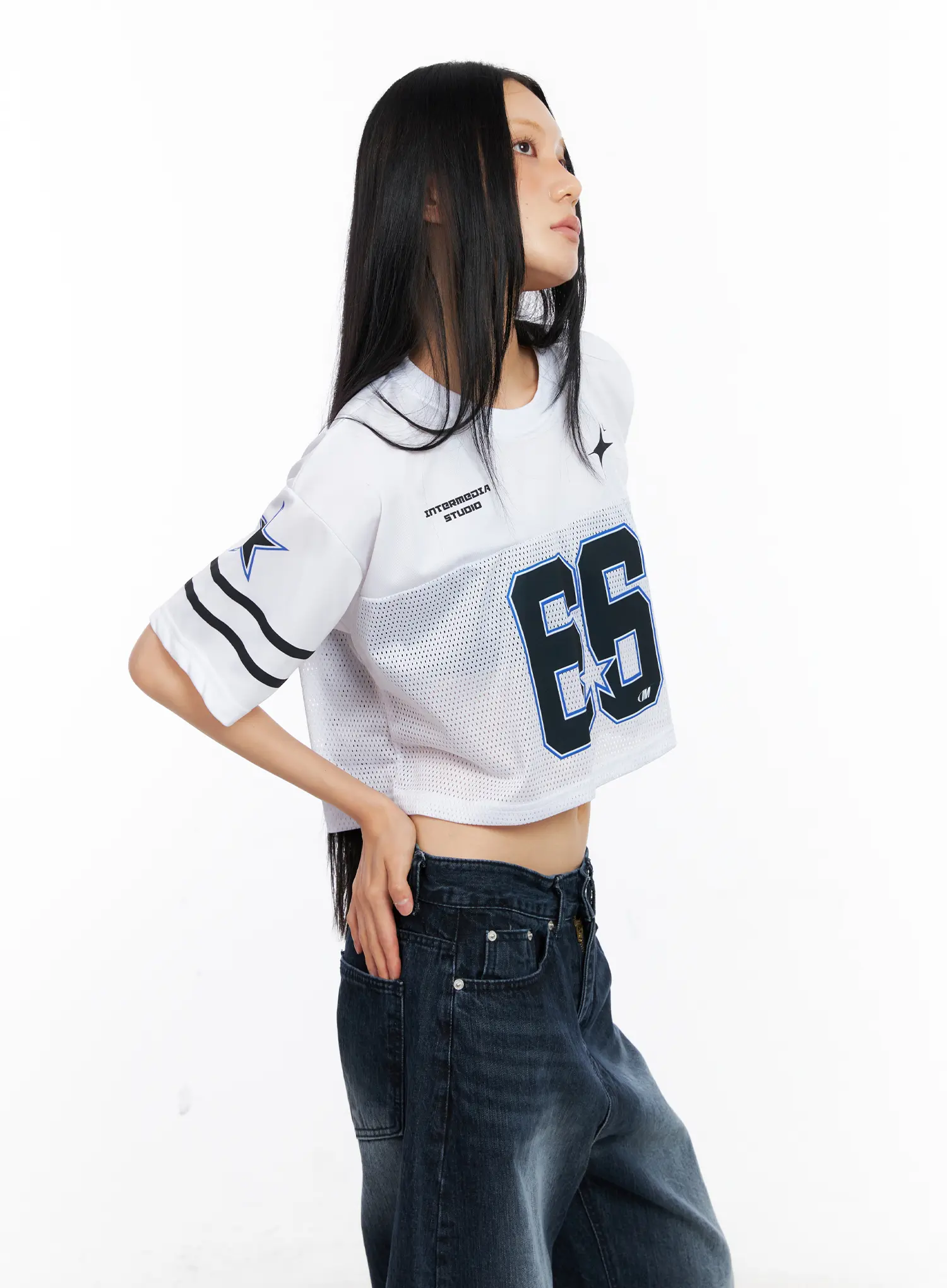 Graphic Mesh Cropped Jersey CL530 - Image 7