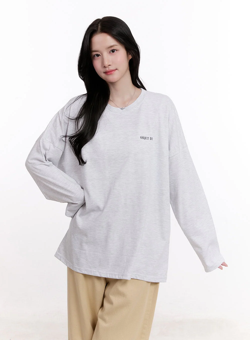 Graphic Oversize Long-Sleeve T-Shirt CM527 - Image 12