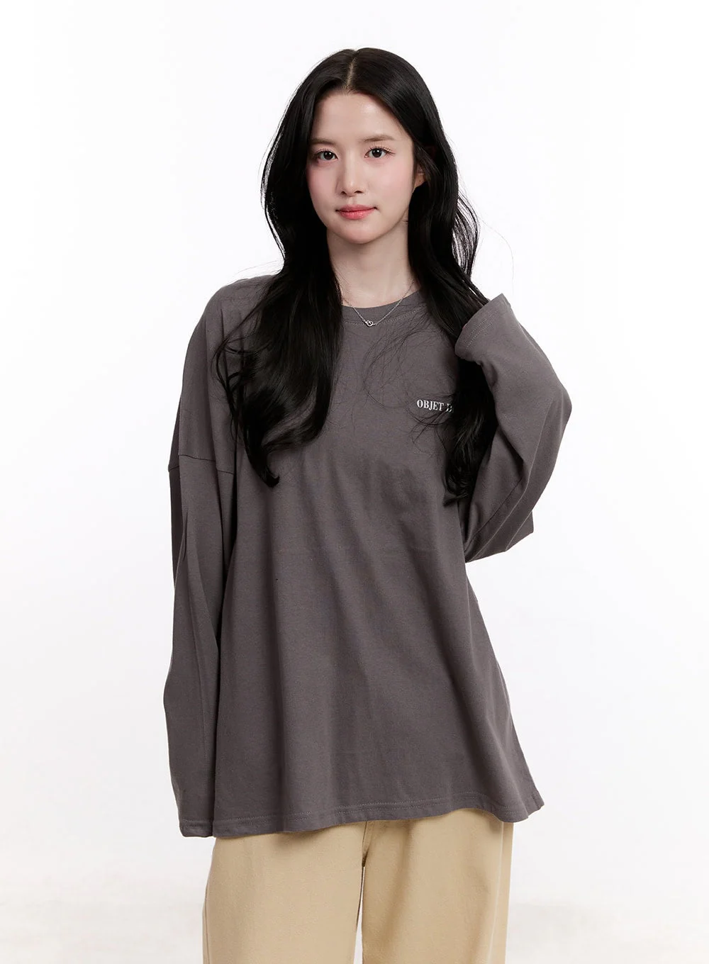Graphic Oversize Long-Sleeve T-Shirt CM527 - Image 13