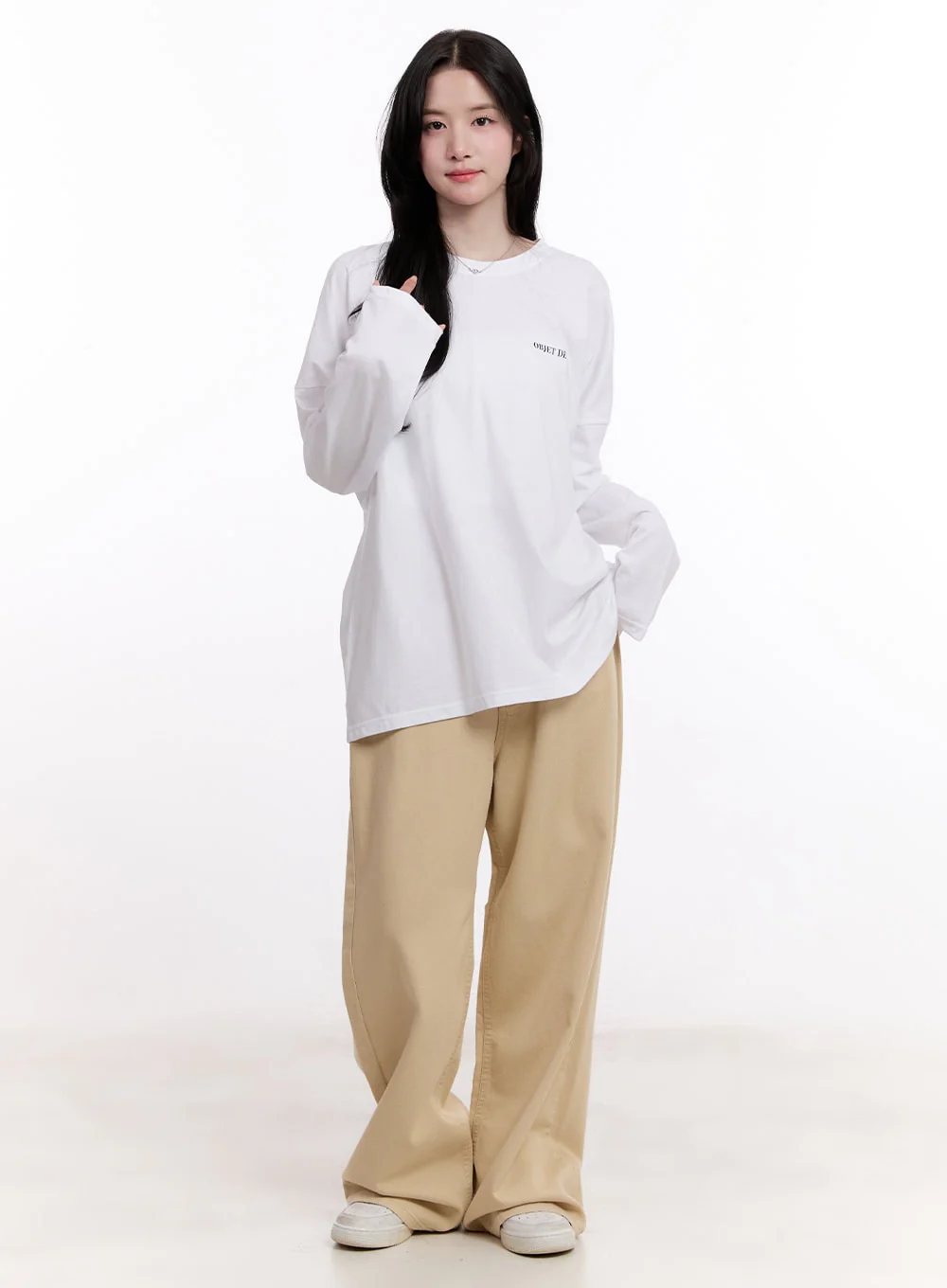 Graphic Oversize Long-Sleeve T-Shirt CM527 - Image 3