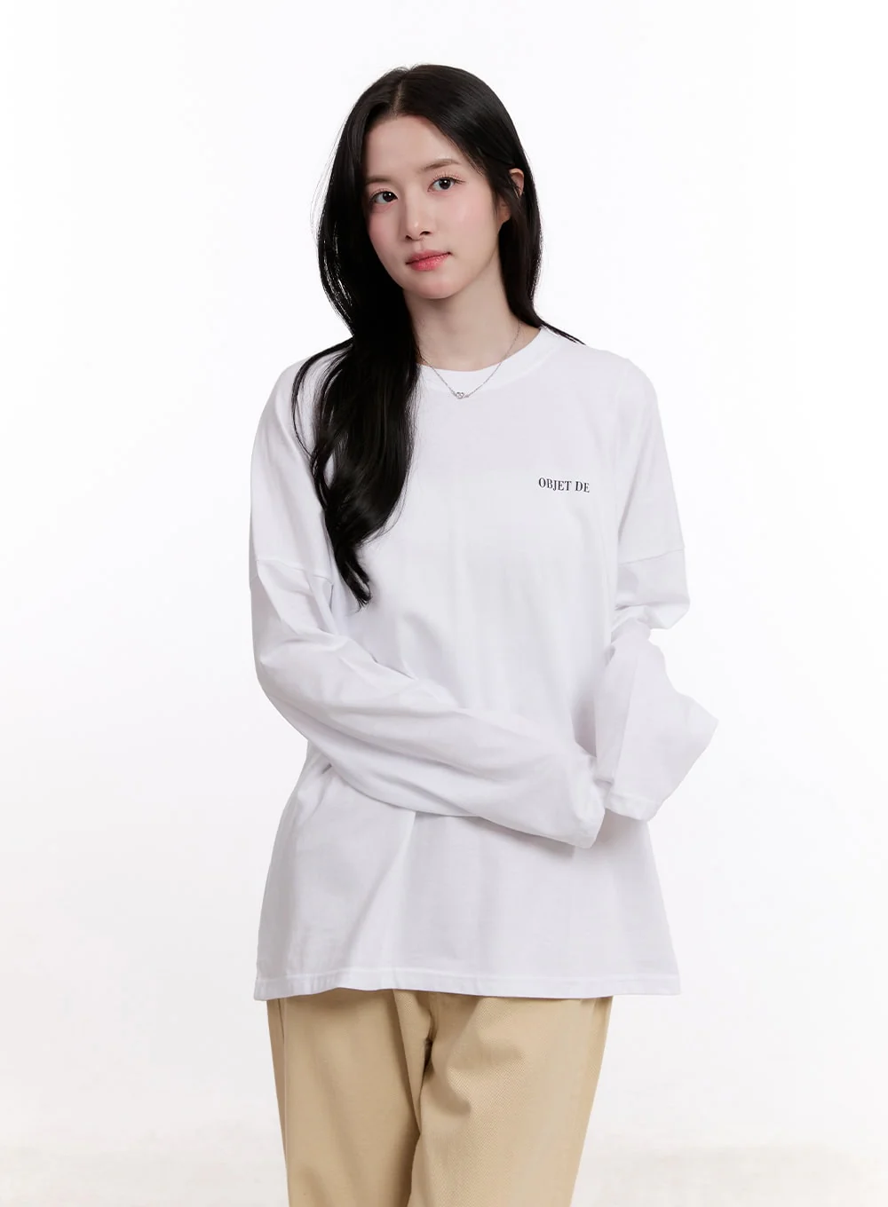 Graphic Oversize Long-Sleeve T-Shirt CM527 - Image 4
