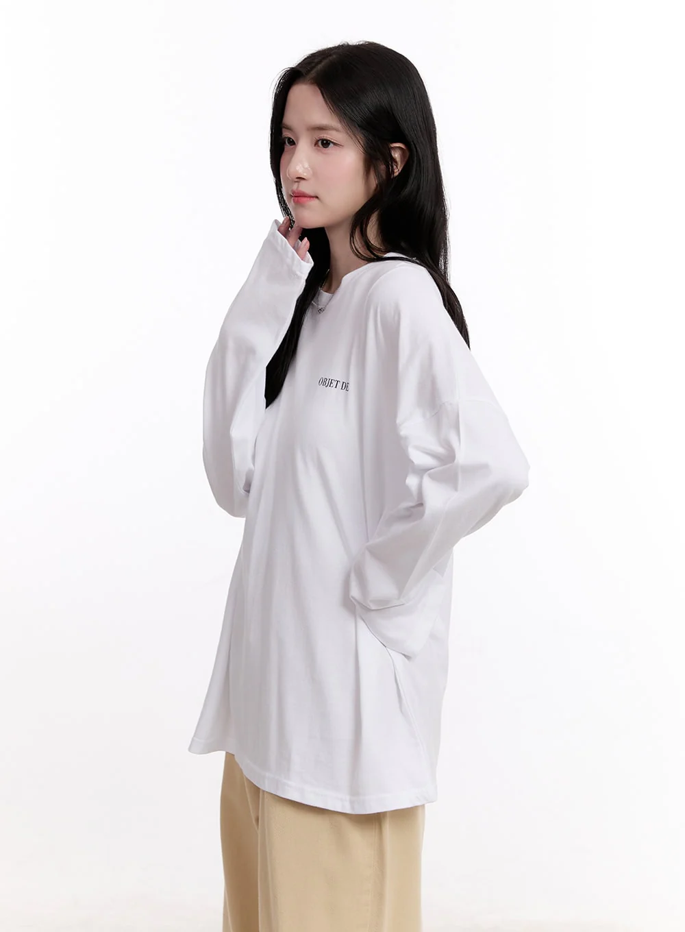 Graphic Oversize Long-Sleeve T-Shirt CM527 - Image 6