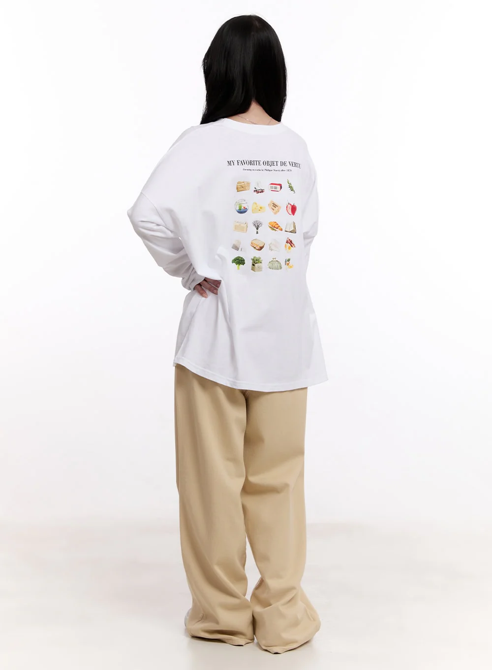 Graphic Oversize Long-Sleeve T-Shirt CM527 - Image 7
