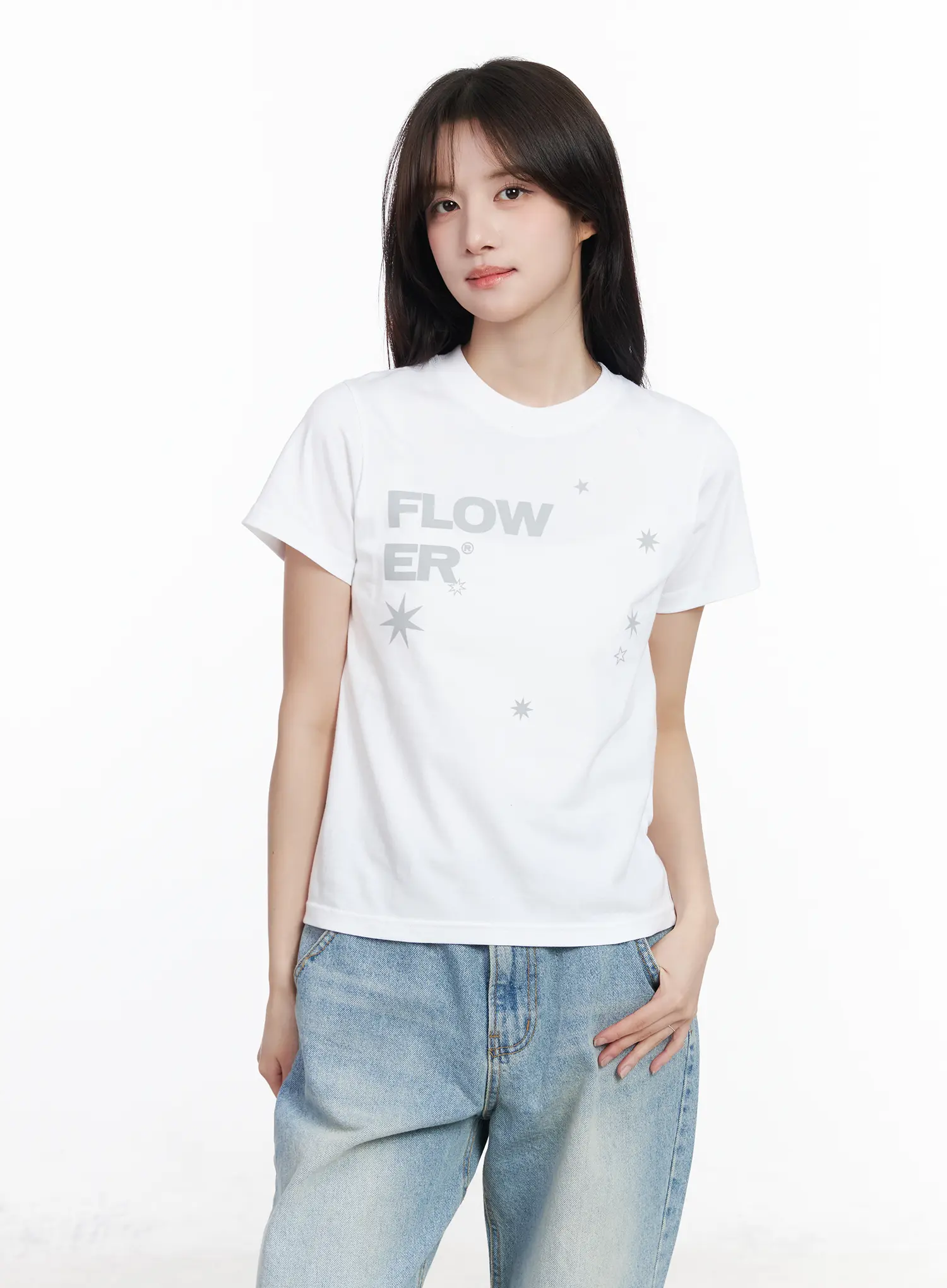 Graphic Print Crewneck T-Shirt CM527 - Image 2
