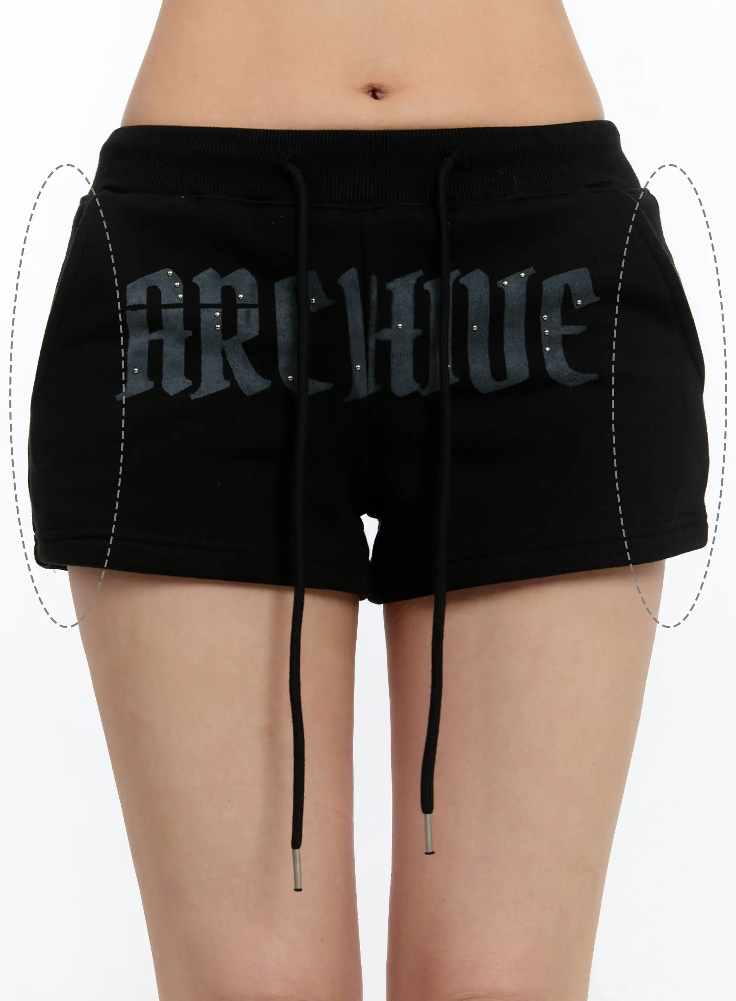 Graphic Print High-Waist Shorts CA508 - Image 3