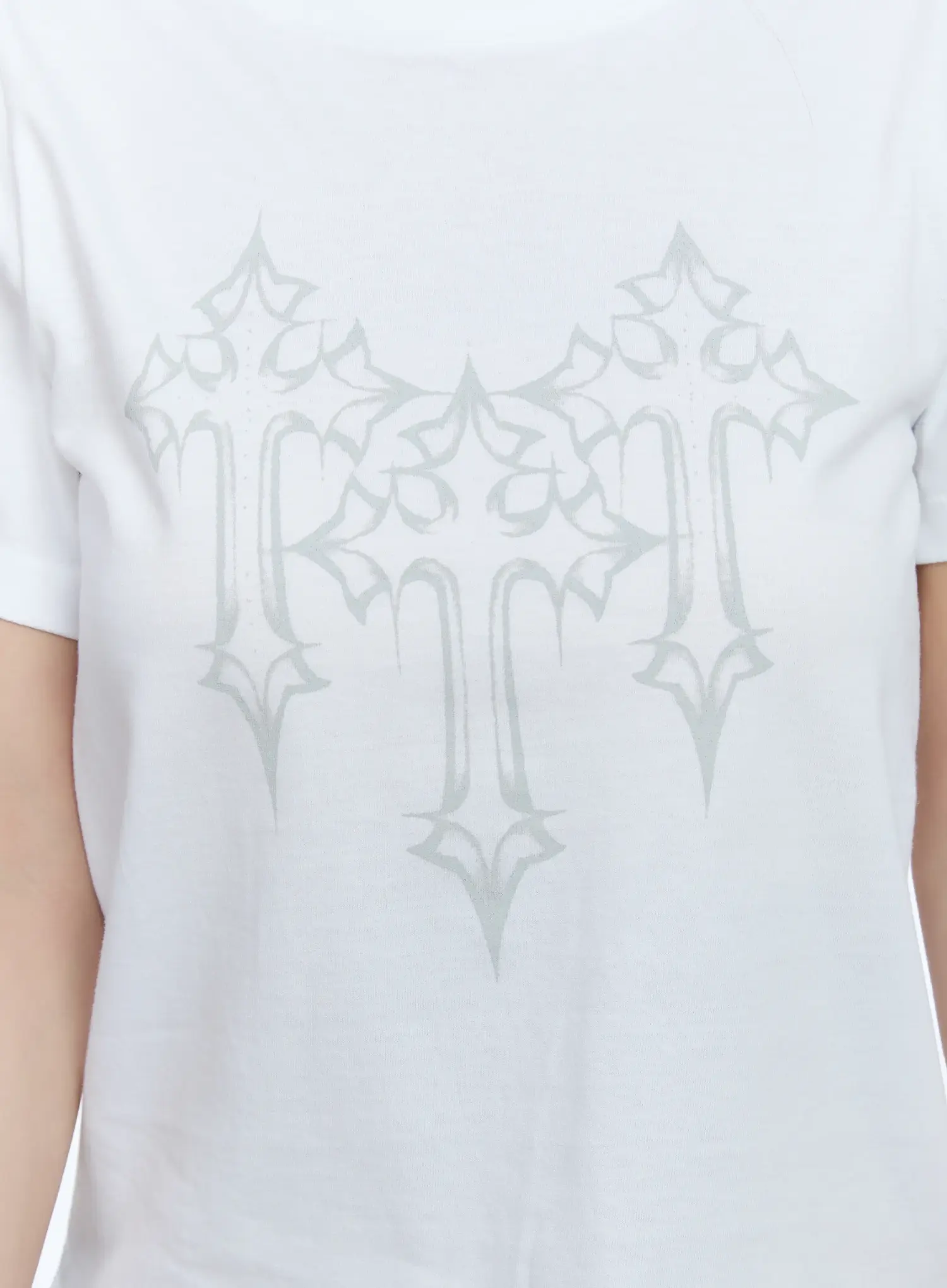 Graphic Print Semi-Crop Tee CL530 - Image 8