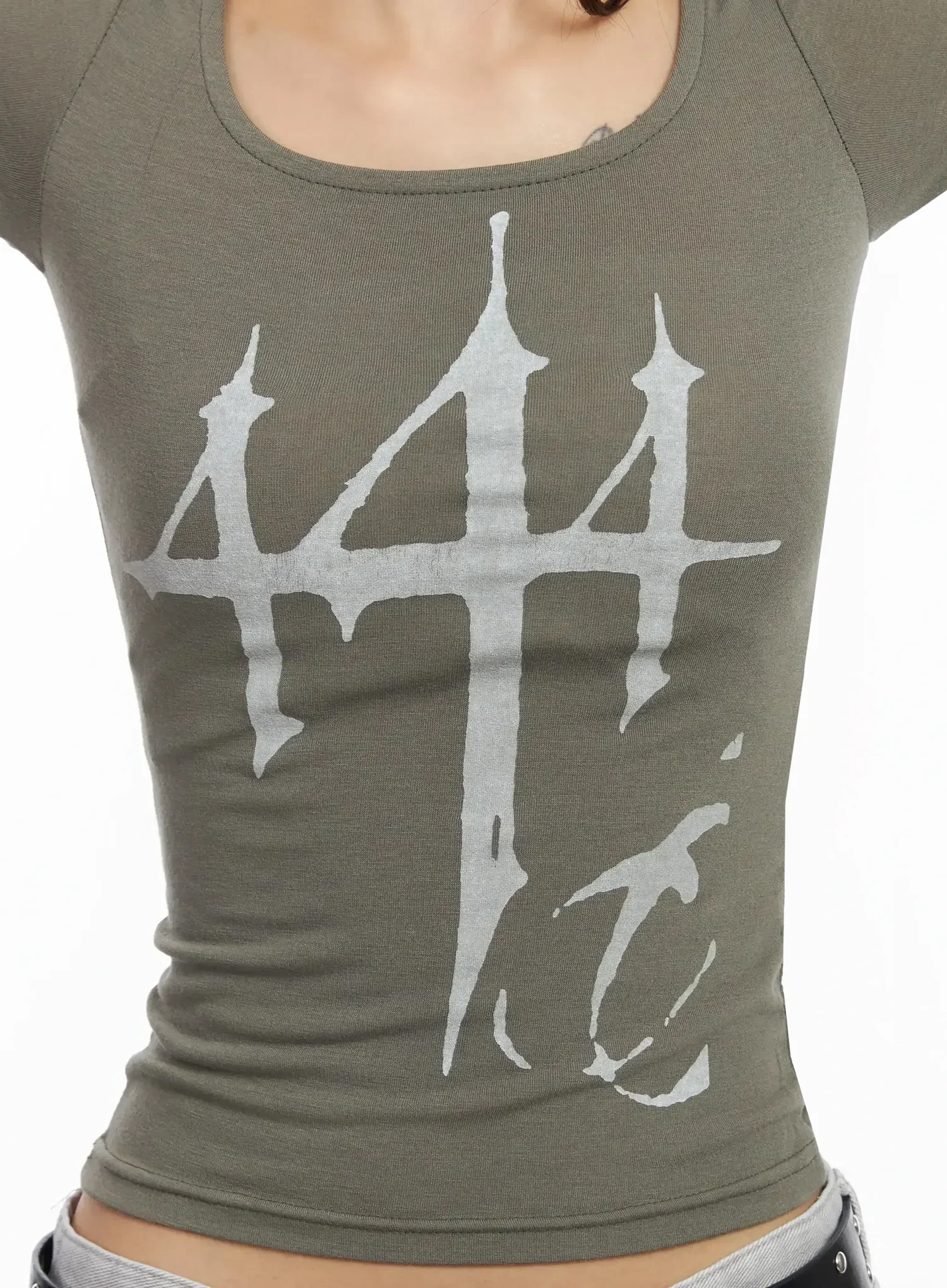 Graphic Print Slim Long Sleeve Tee IA508 - Image 16