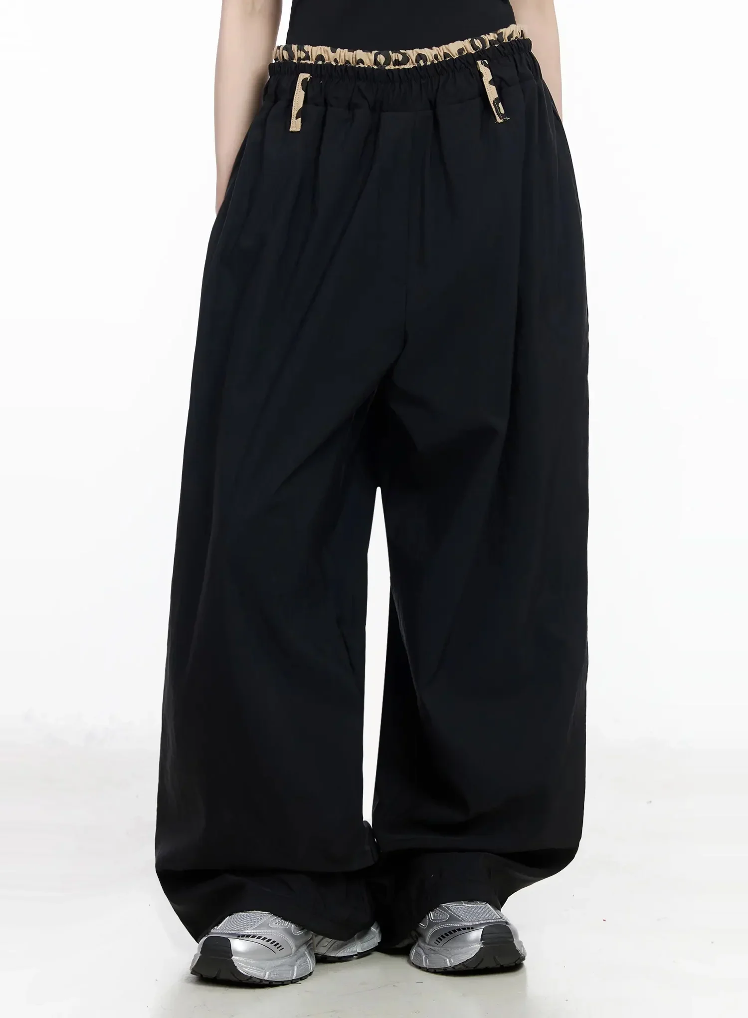 Graphic Trim Wide-Leg Pants IY511 - Image 5