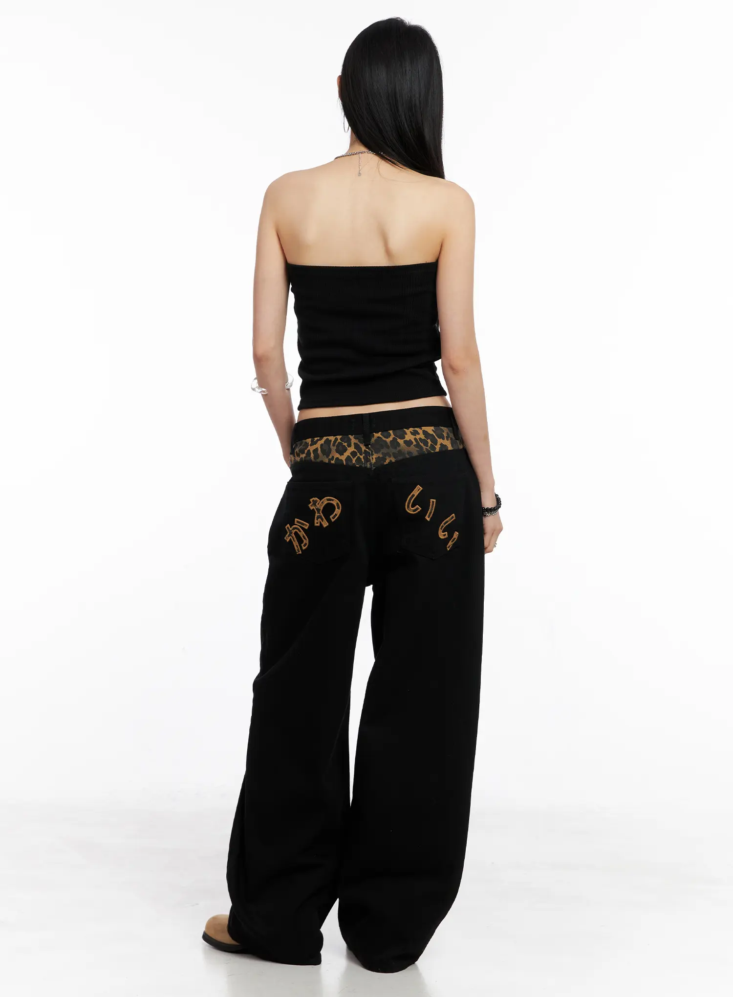 Graphic Wide Cotton Pants CC1109 - Image 8