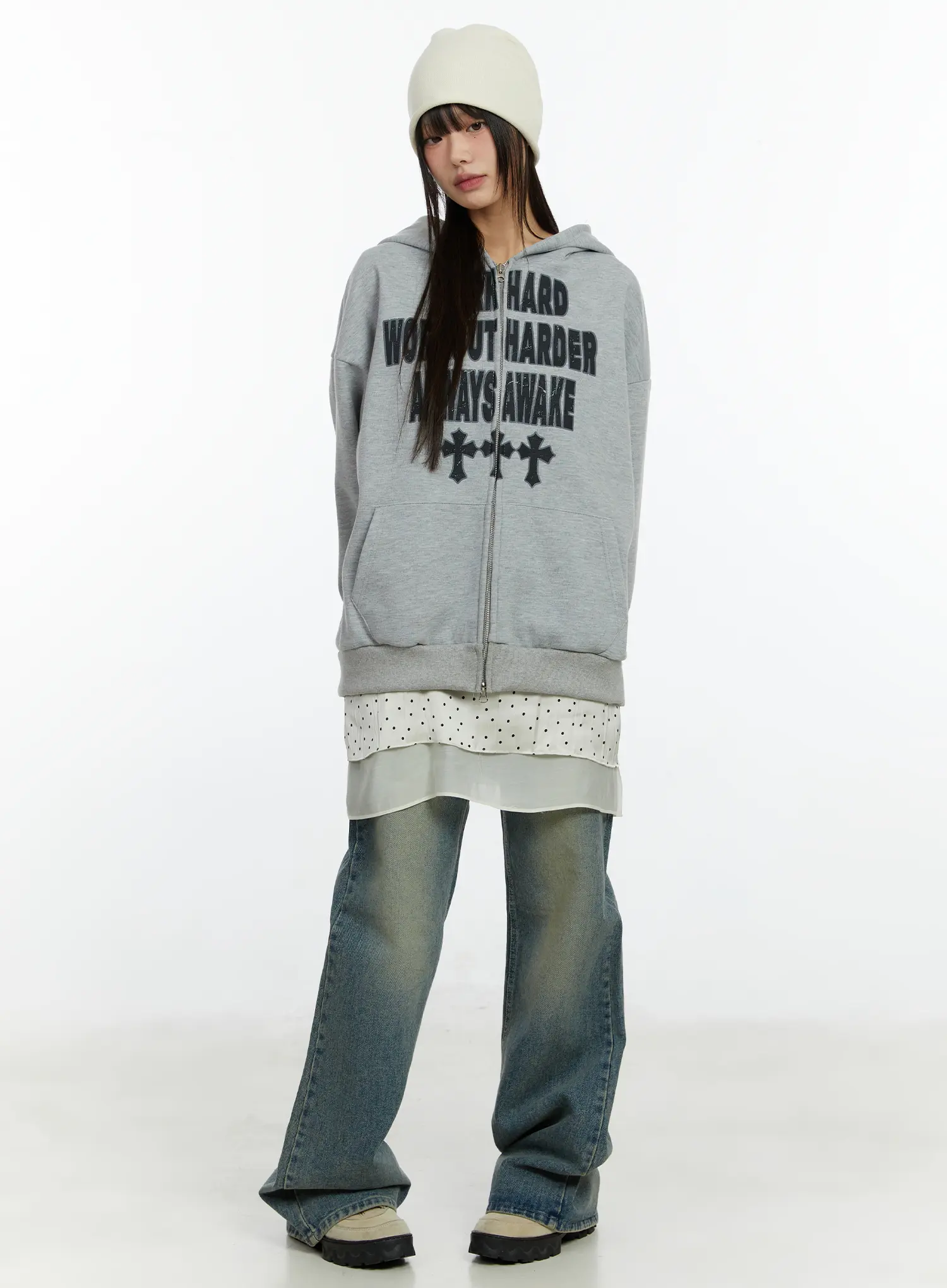 Graphic Zip-Up Hoodie CF510
