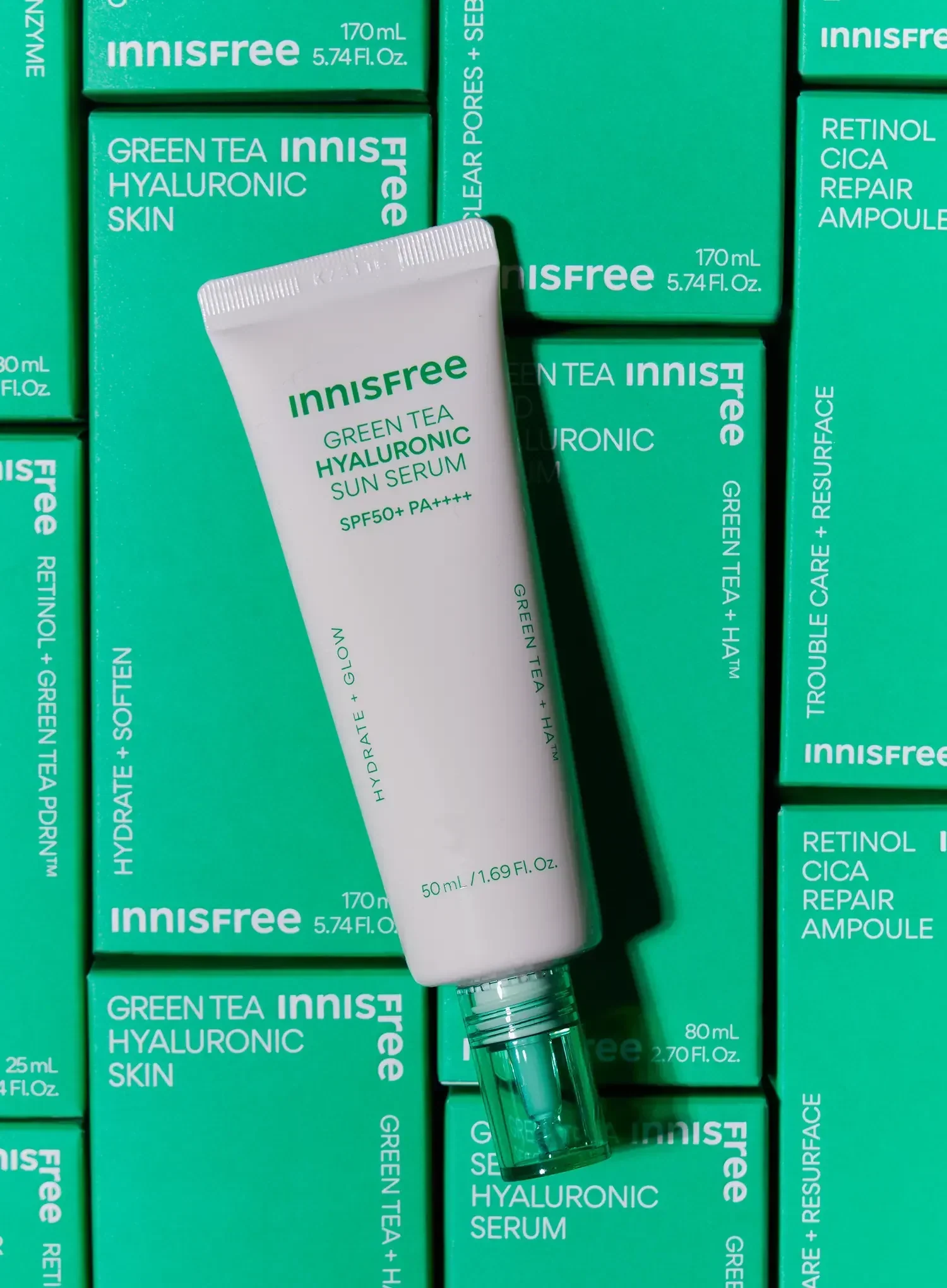 Green Tea Hyaluronic Sun Serum (SPF50+ PA++++) (50ml) - Image 2