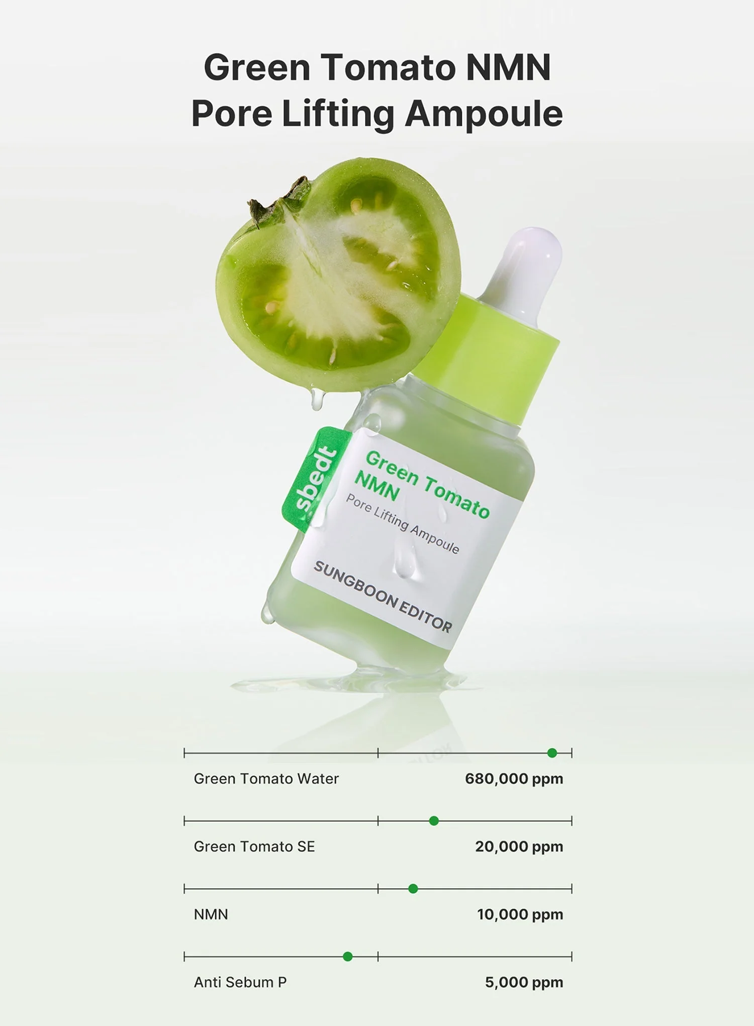 Green Tomato NMN Pore Minimizing Ampoule (40ml) - Image 5