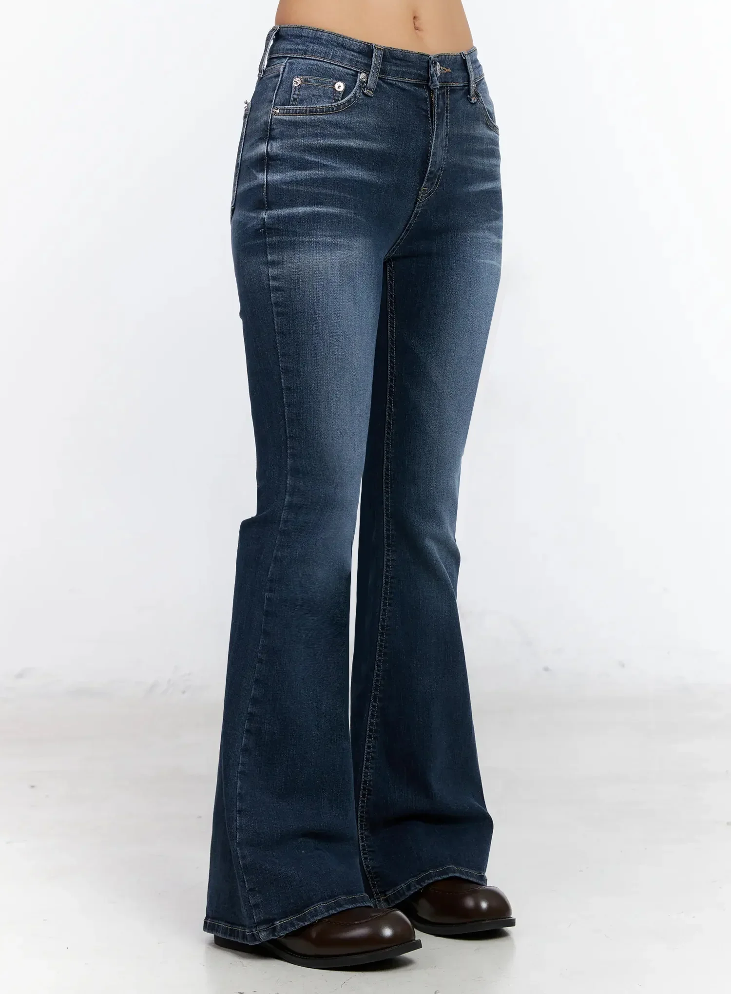 Haeu Dark Wash Bootcut Jeans CA513 - Image 7