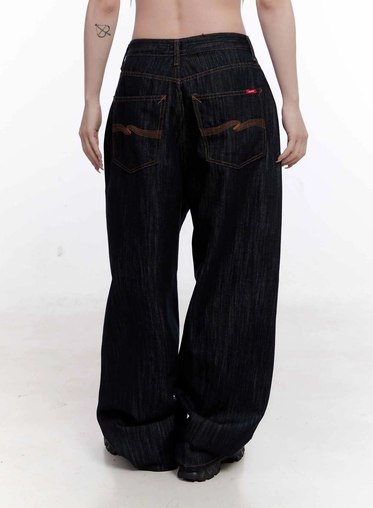 Haewon Dark Washed Baggy Jeans CS530 - Image 6