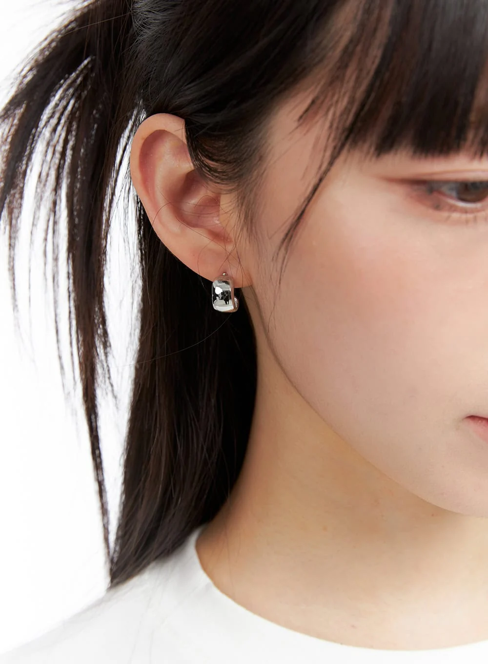 Half Bold Ring Earrings IG406