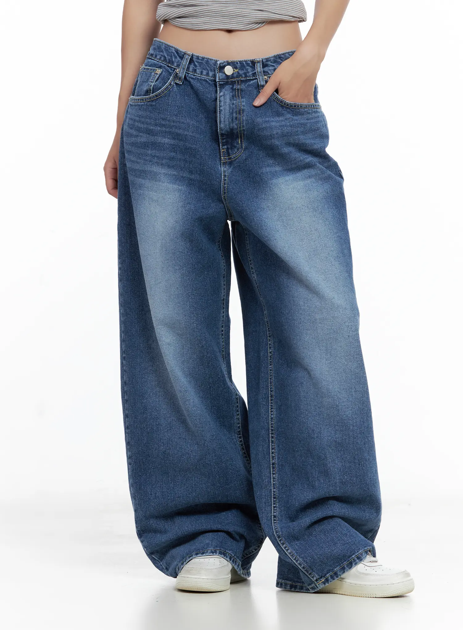 Hayoung Washed Wide-Leg Denim Jeans CL509 - Image 13
