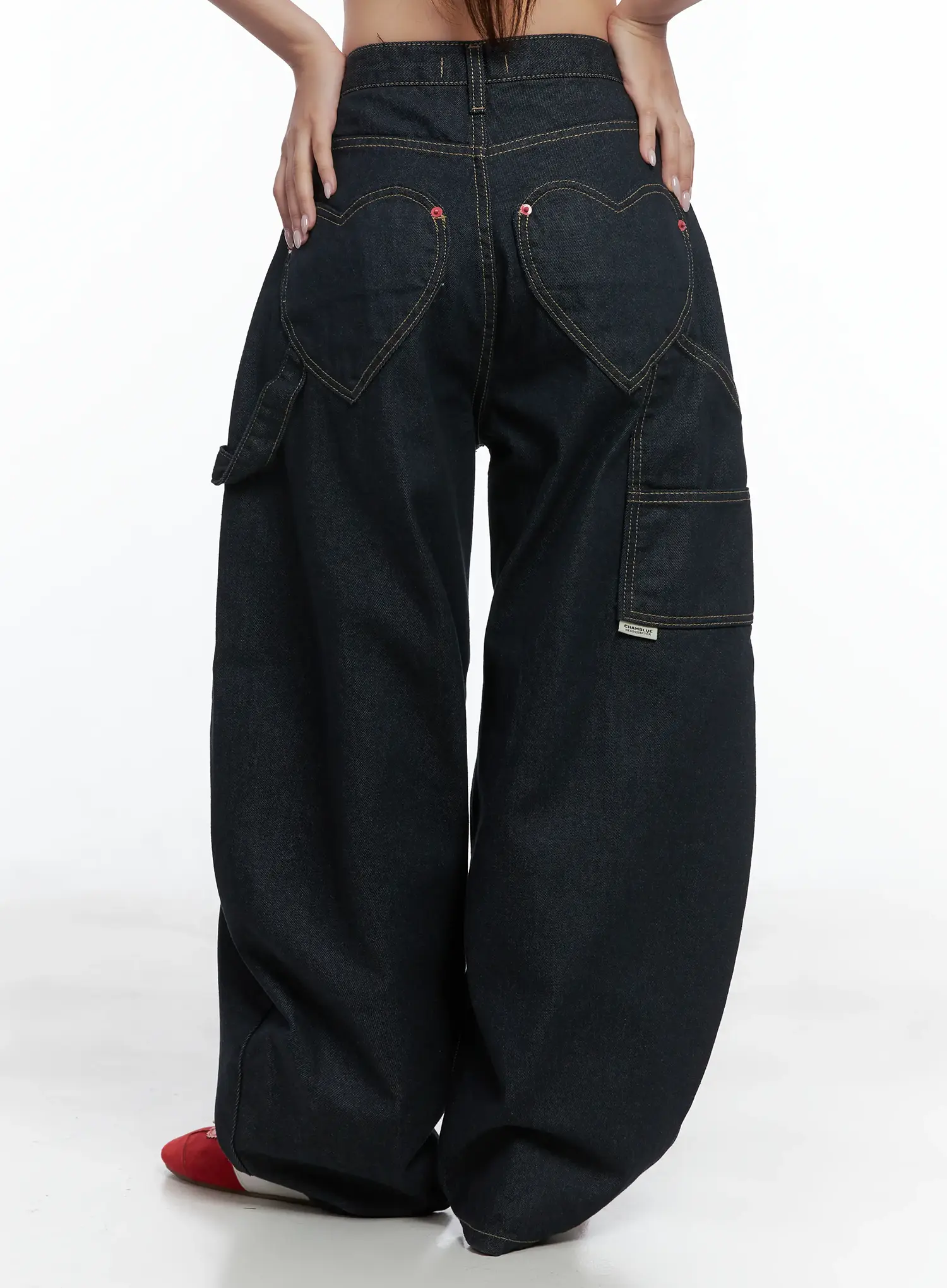 Heart Pocket Balloon Jeans CS503 - Image 9
