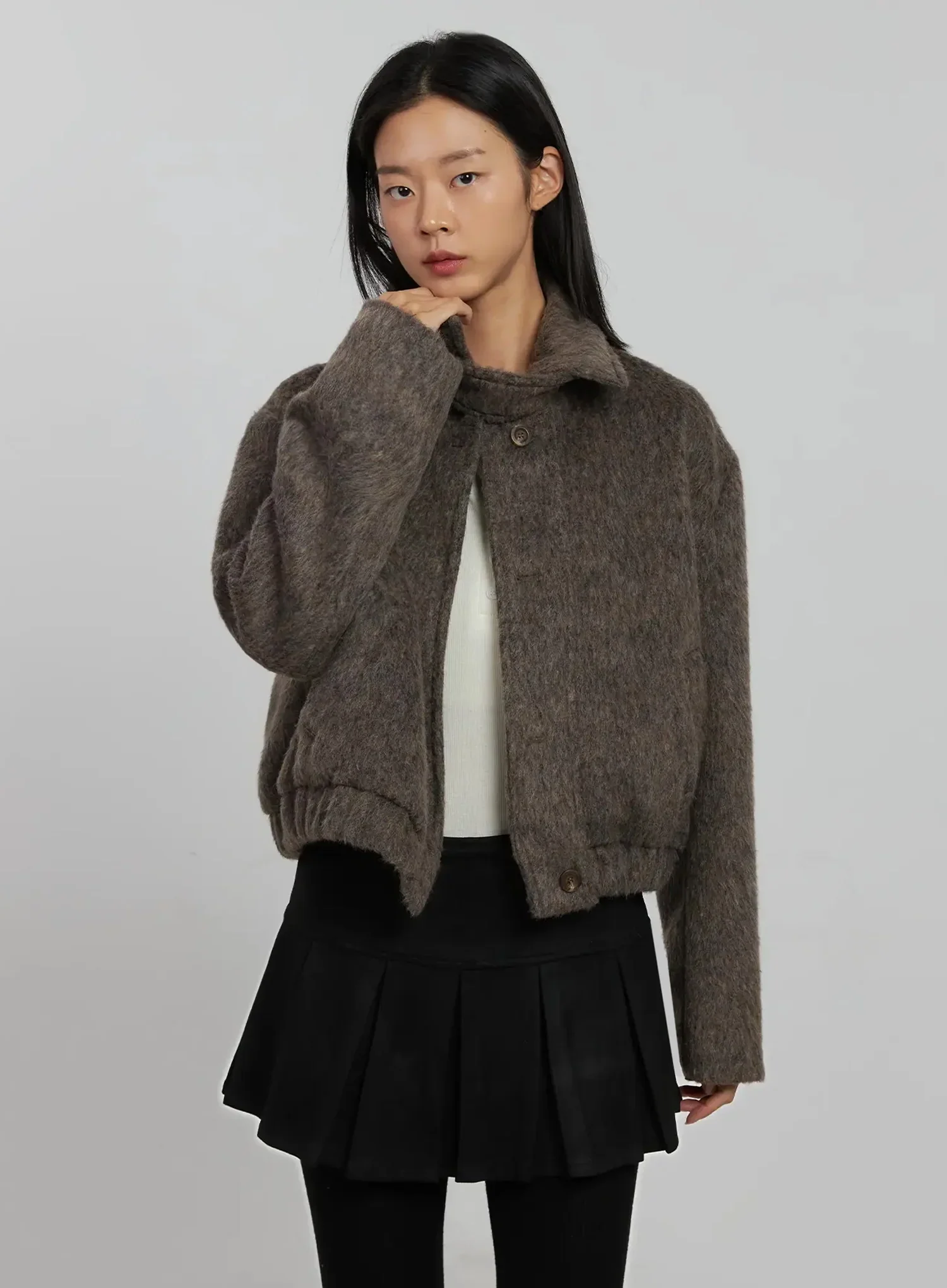 High Neck Zip Up Jacket IJ509 - Image 9