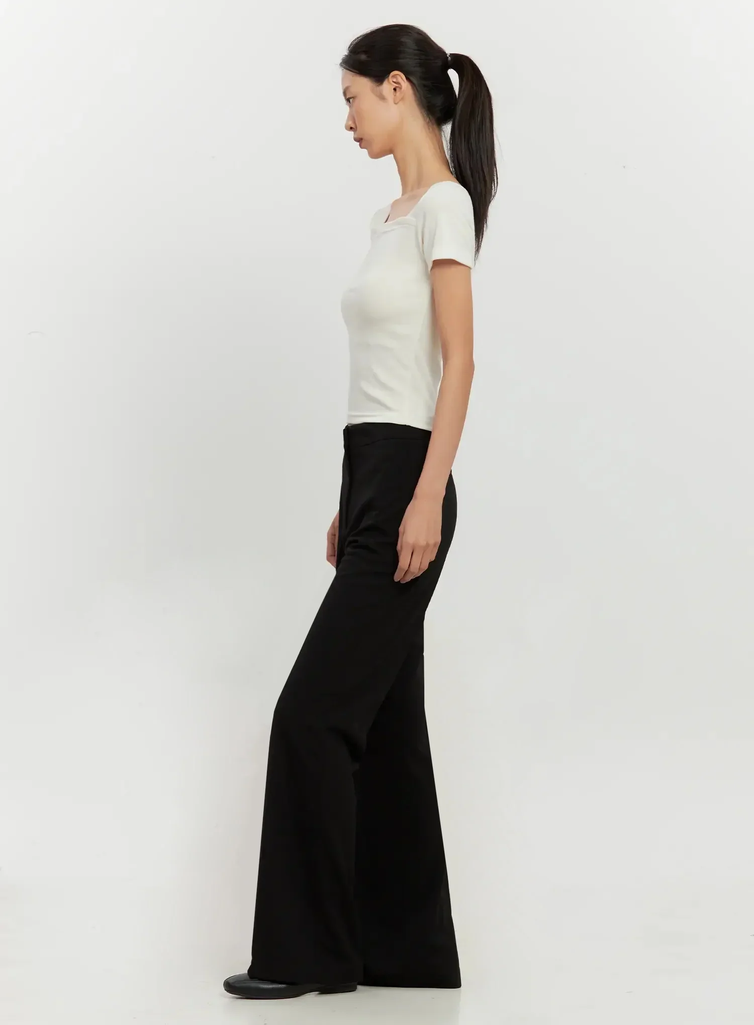 High-Waist Flare Trousers IL528 - Image 18