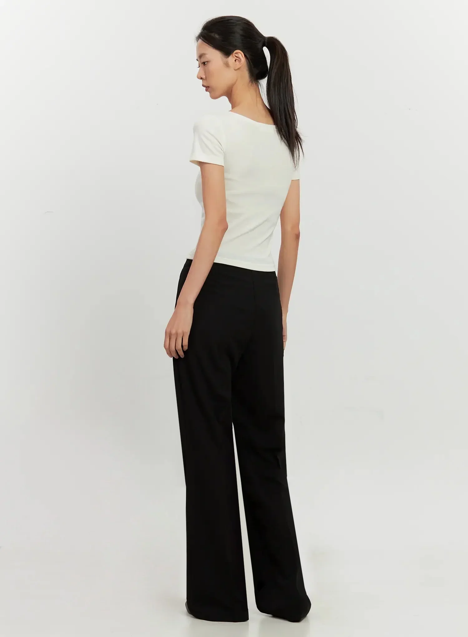 High-Waist Flare Trousers IL528 - Image 19